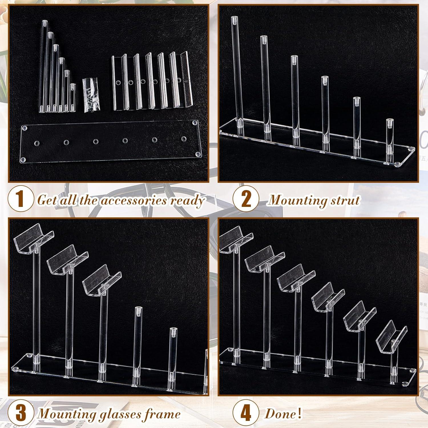 Soporte Organizador de Gafas Acrílico Sintuff 6 Niveles 2 Pcs