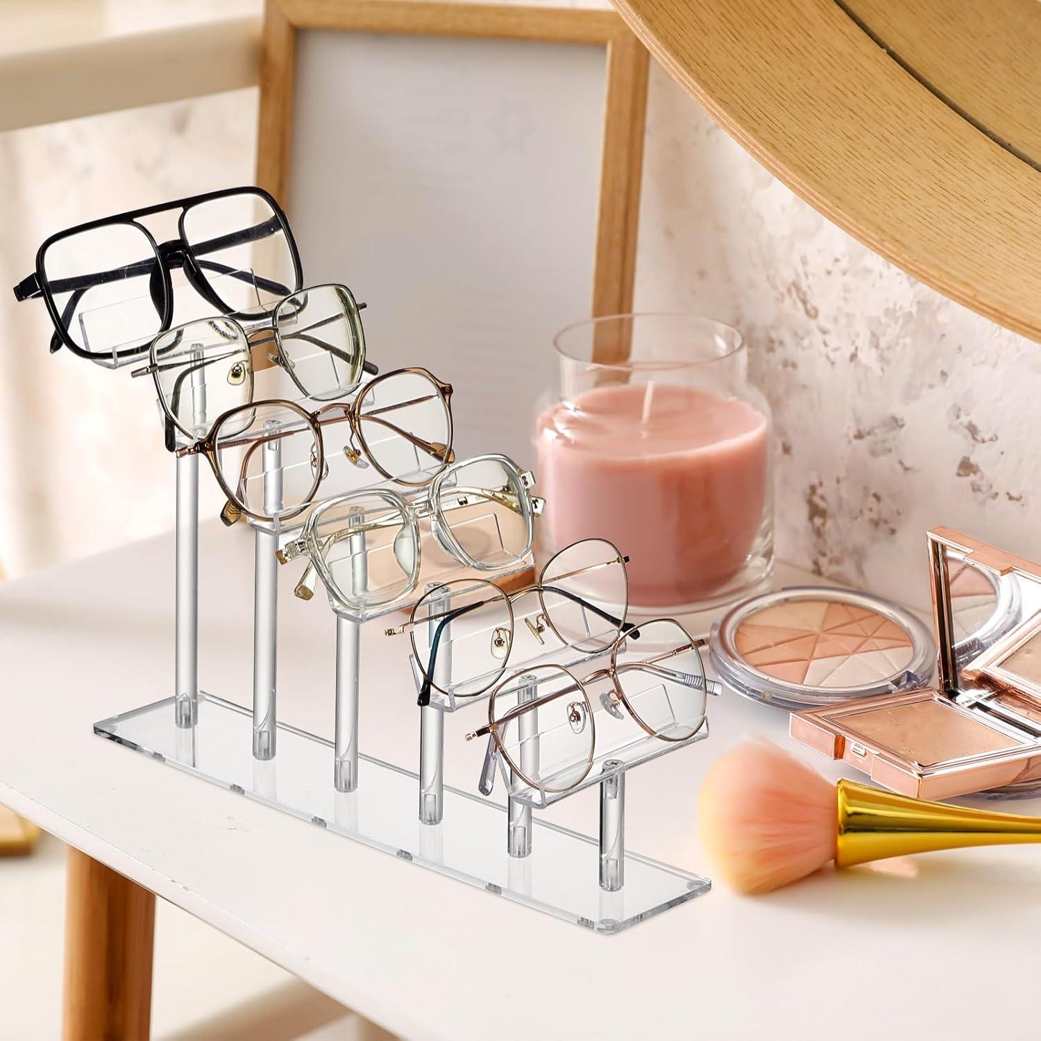 Soporte Organizador de Gafas Acrílico Sintuff 6 Niveles 2 Pcs