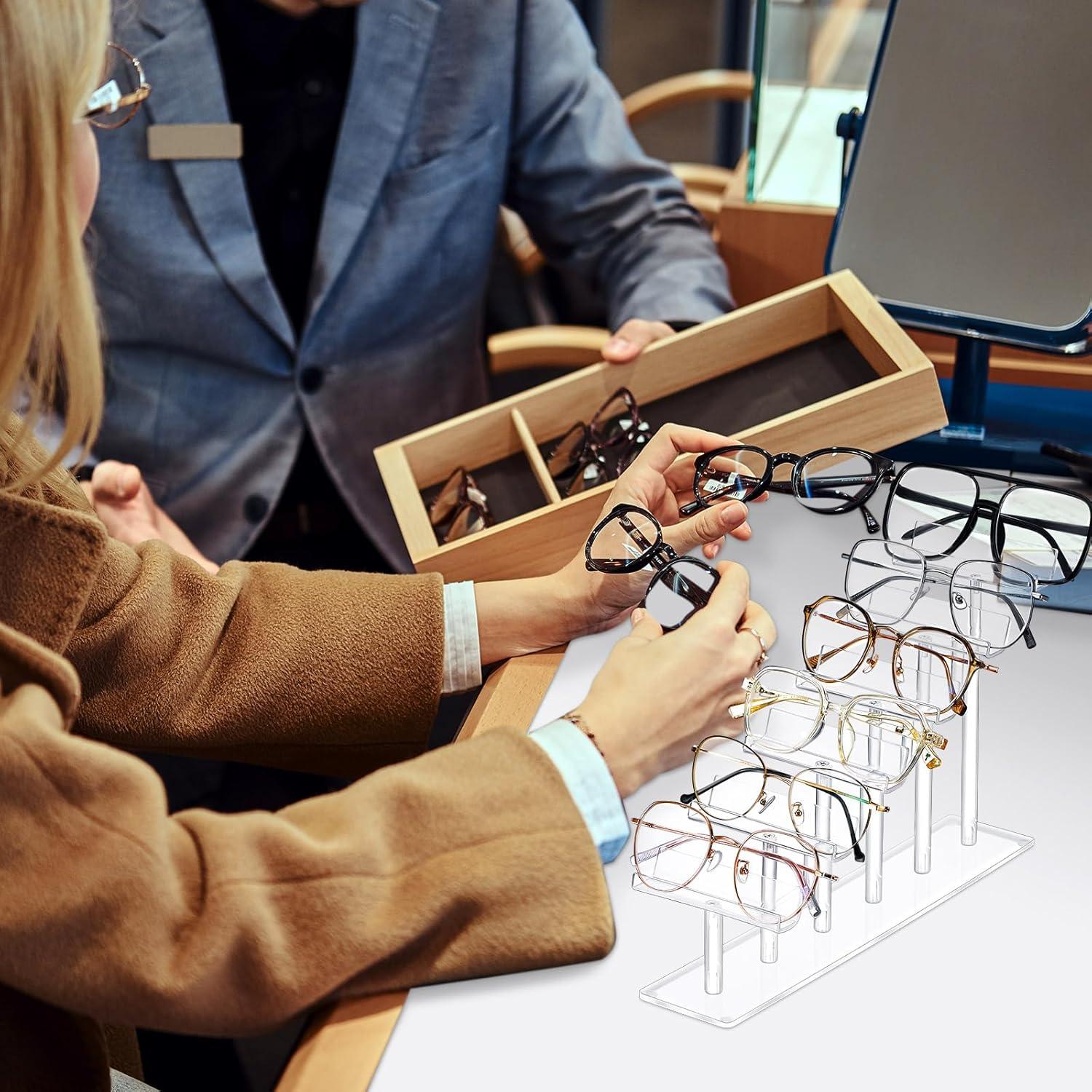 Soporte Organizador de Gafas Acrílico Sintuff 6 Niveles 2 Pcs