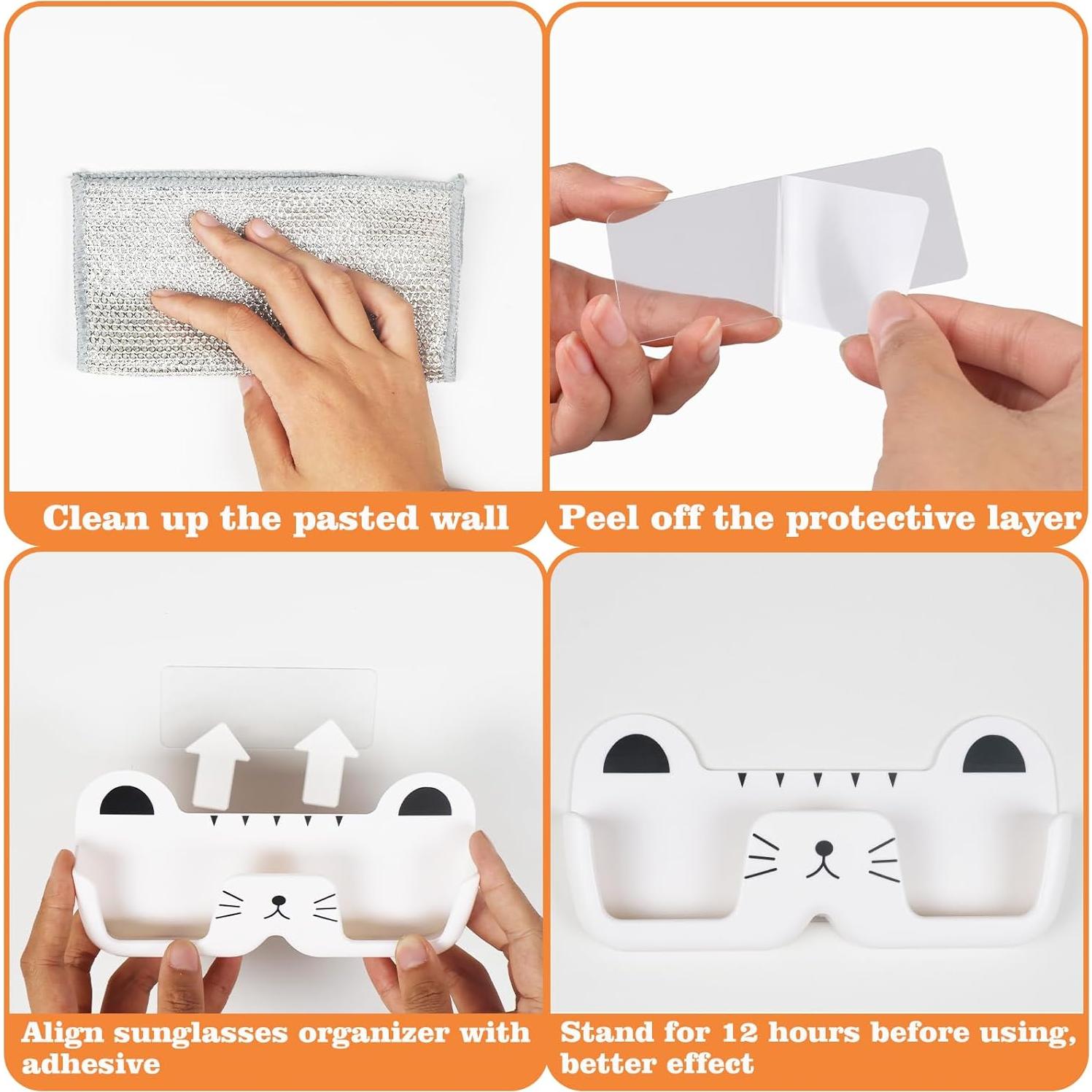 Organizador de Gafas en Forma de Gato - 4 Paquetes