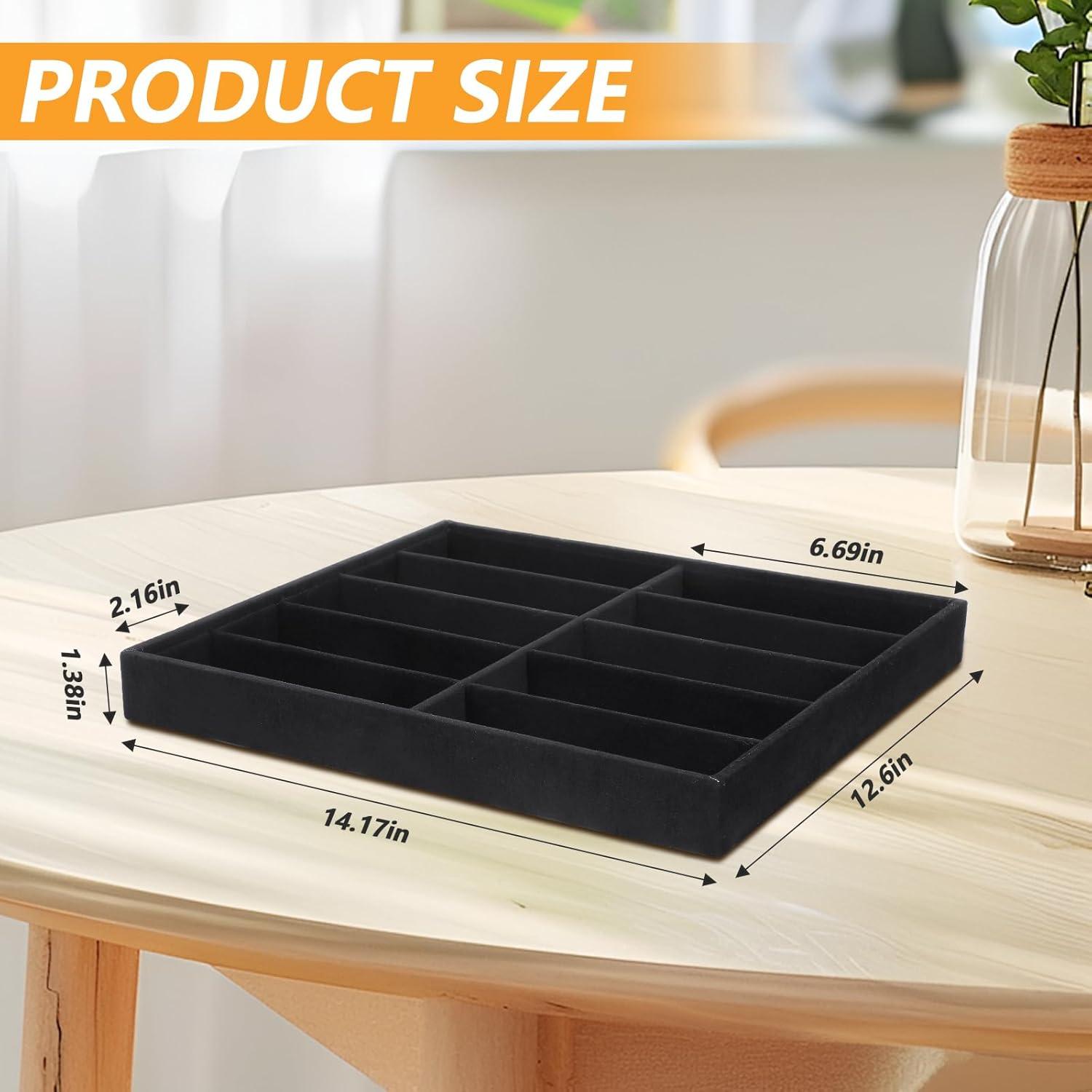 Organizador de Gafas de Sol y Relojes Mekueeex 10 Rejillas Negro