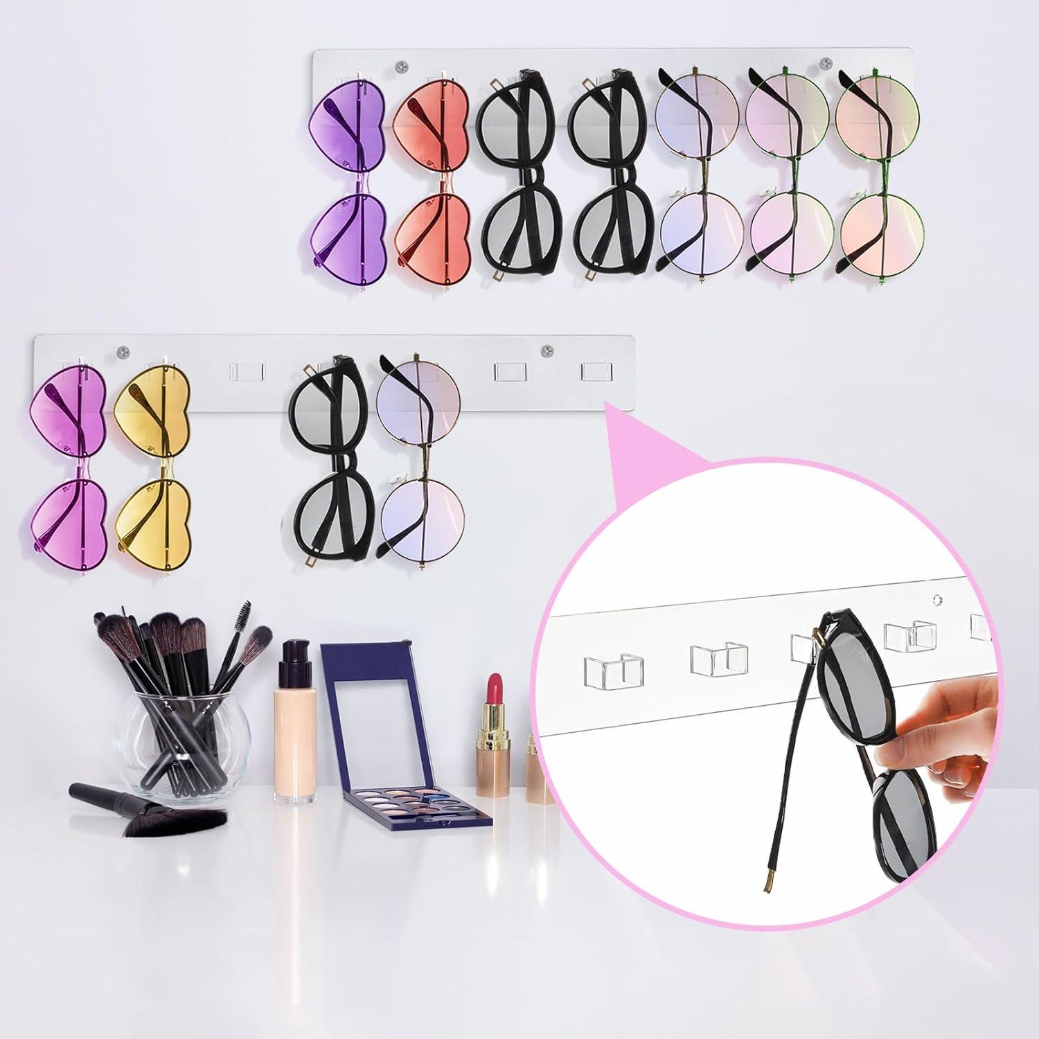 Organizador de Gafas de Sol ZAVOOS Acrílico 4 Piezas Montado en Pared