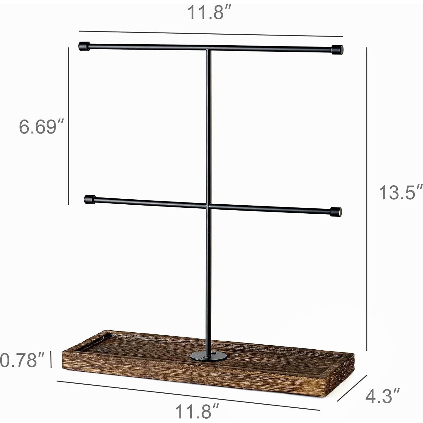 Organizador de Gafas Mkono de 2 Niveles con Base de Madera