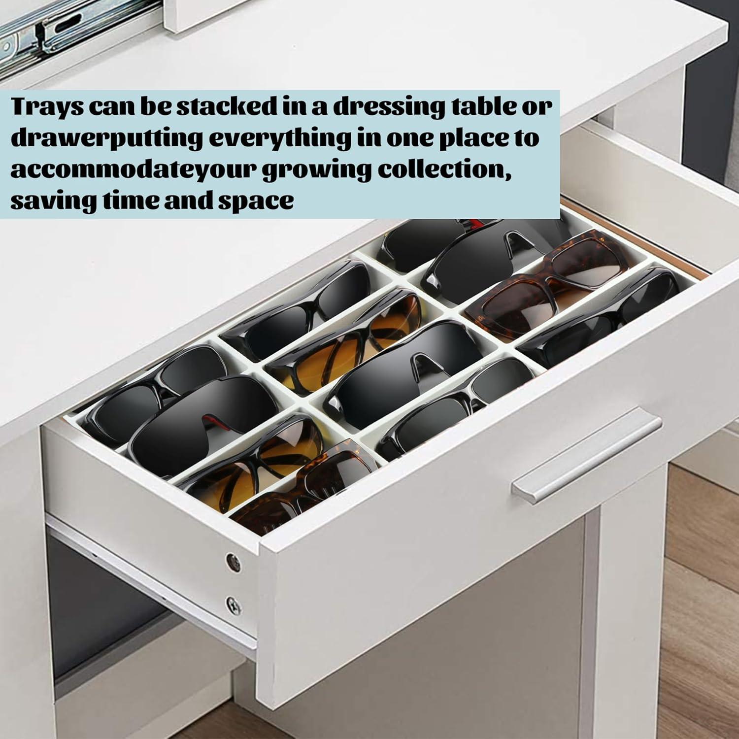 Organizador de Gafas de Sol Homeanda, Madera 18 Rejillas