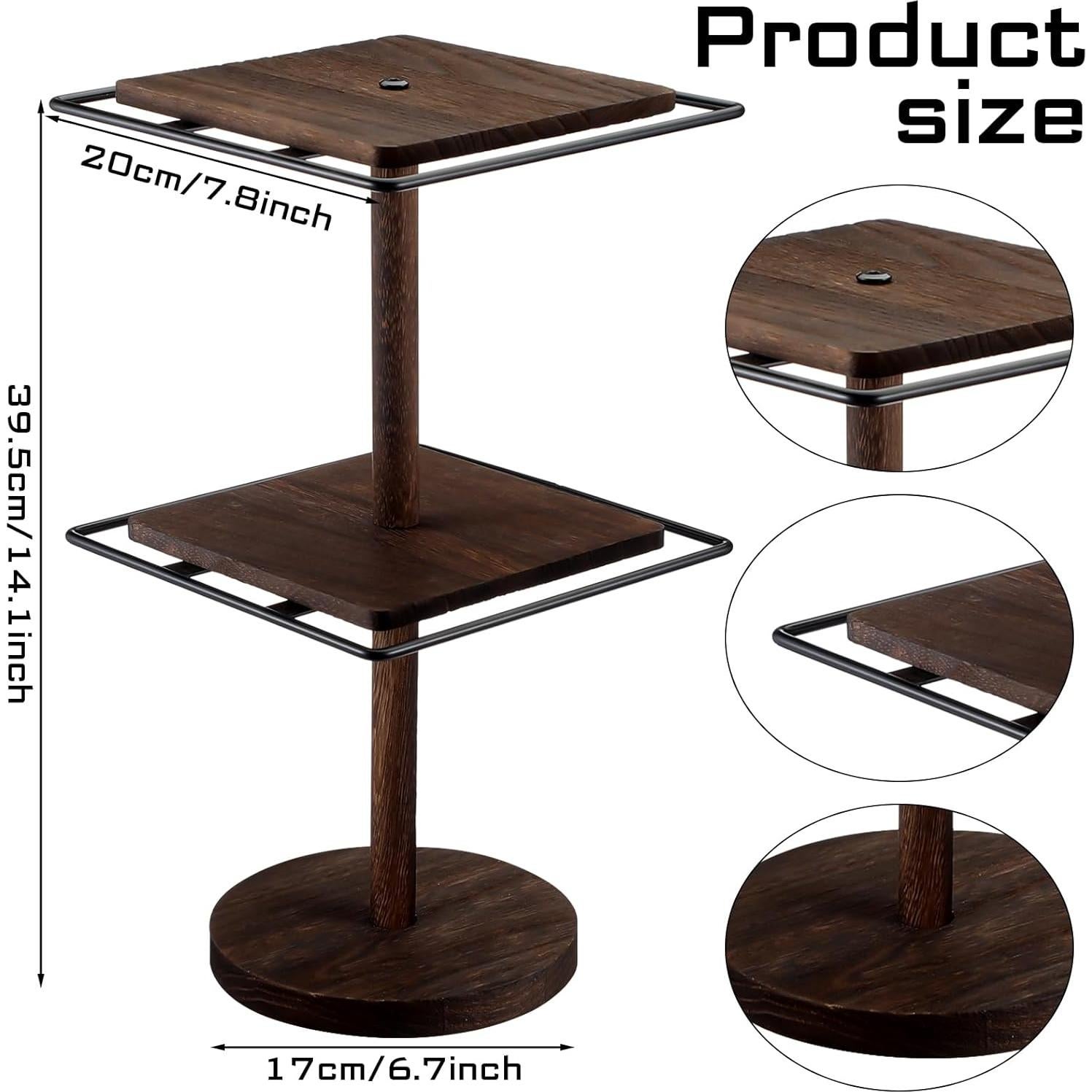 Organizador de Gafas Chunful 2 Niveles Rotatorio 360° Madera
