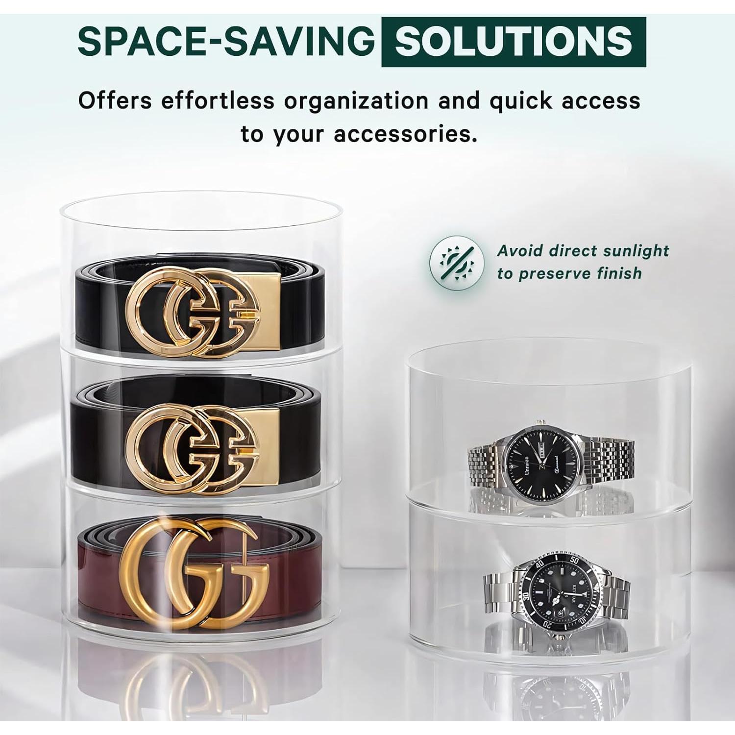 Organizador de Cinturones Acrílico STUDIO MYO 4 Capas Transparente