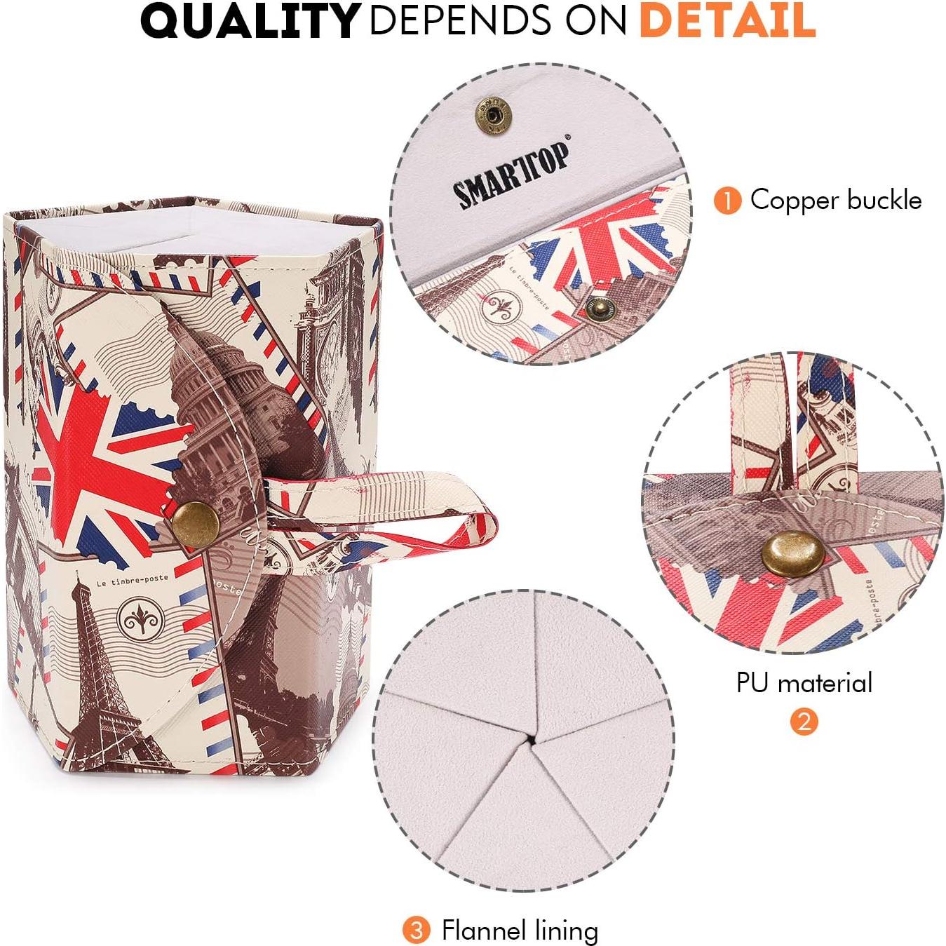 Organizador de Gafas de Sol SMARTTOP 5 Ranuras PU Portátil