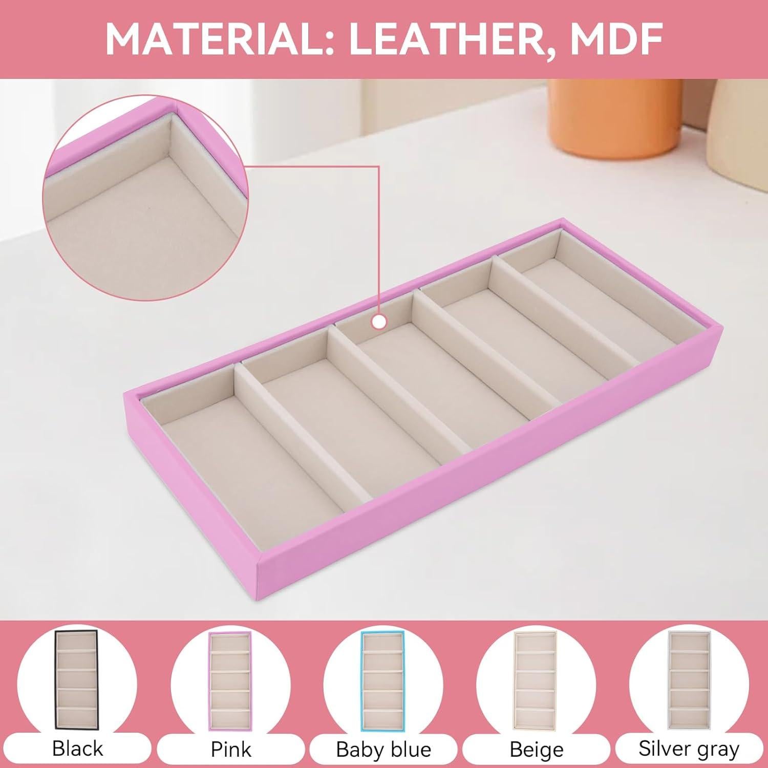 Bandeja Organizador de Gafas HERCHR 5 Compartimentos Terciopelo