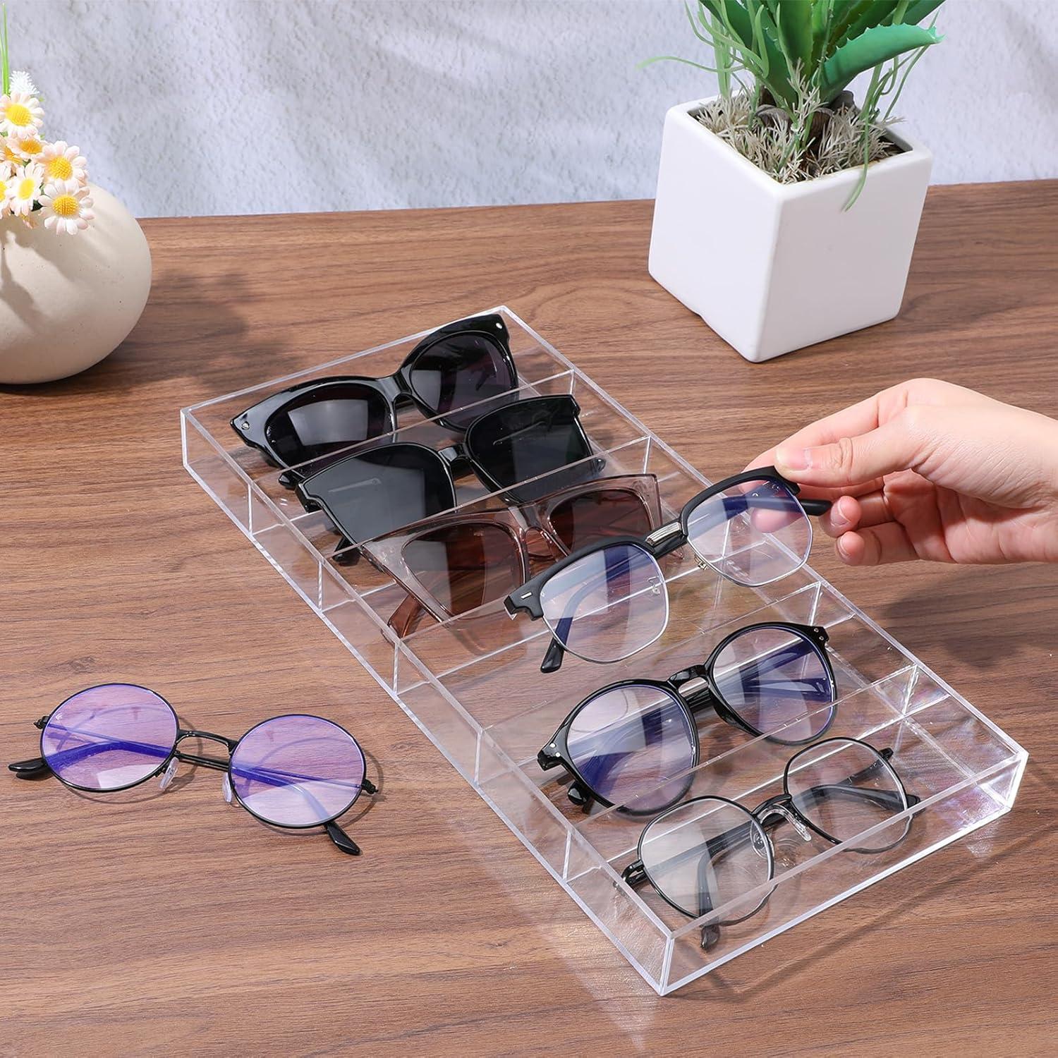 Organizador de Gafas de Sol Acrílico Transparente - 2 Paquetes