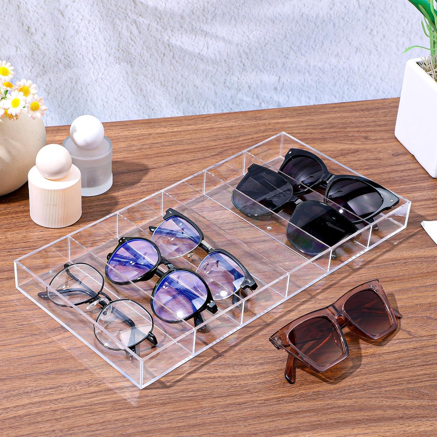 Organizador de Gafas de Sol Acrílico Transparente - 2 Paquetes