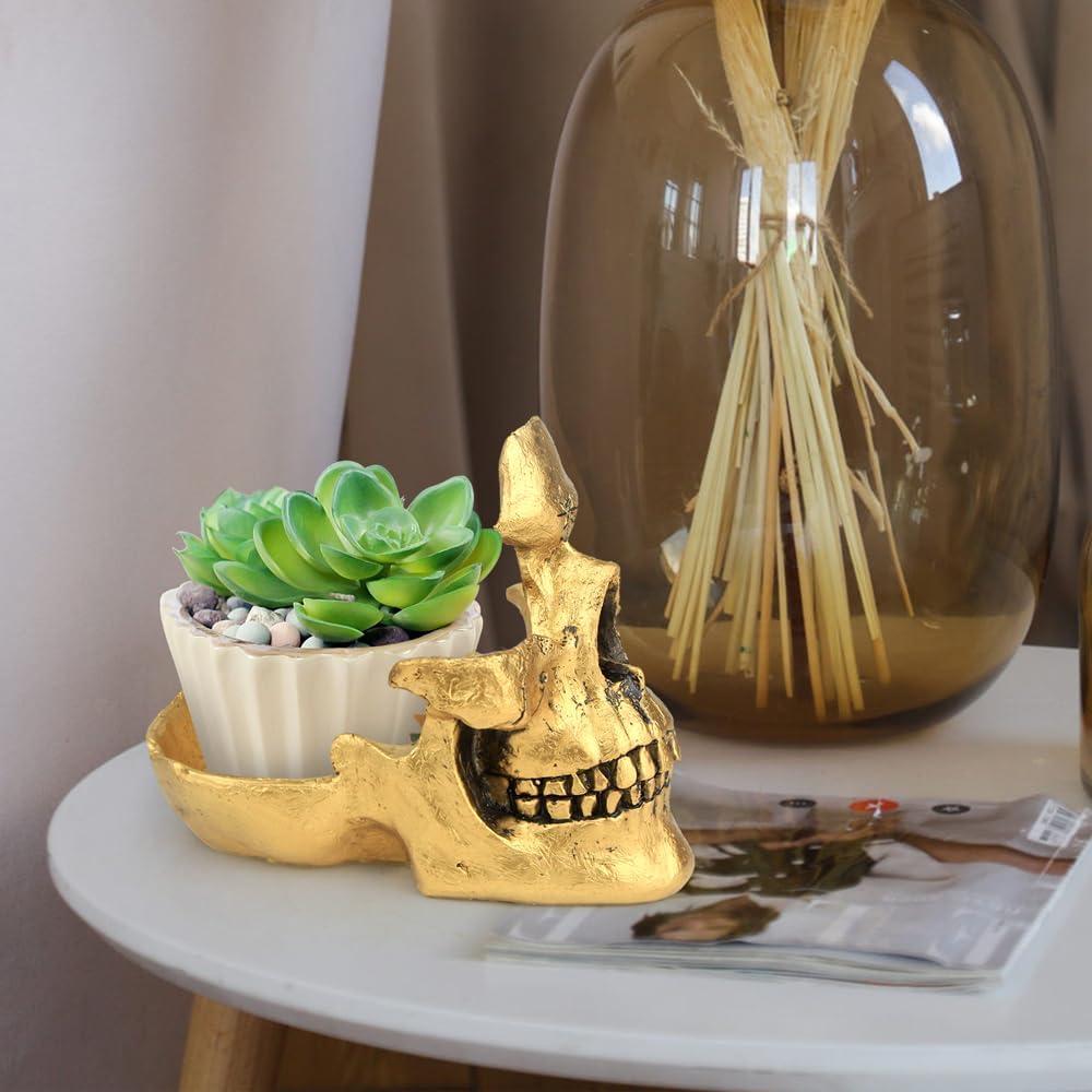 Soporte para Gafas Mrlikale Cráneo Gótico Oro - Almacenaje Creativo