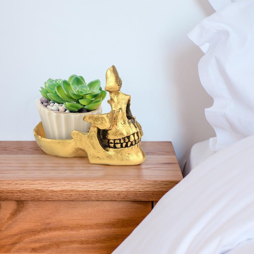 Soporte para Gafas Mrlikale Cráneo Gótico Oro - Almacenaje Creativo