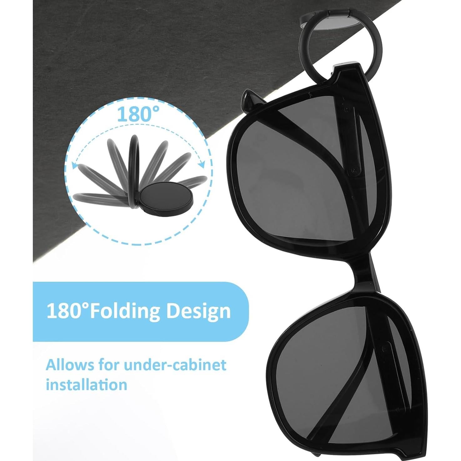 Organizador de Gafas de Sol Mabor 6 Piezas Montaje Pared Negro