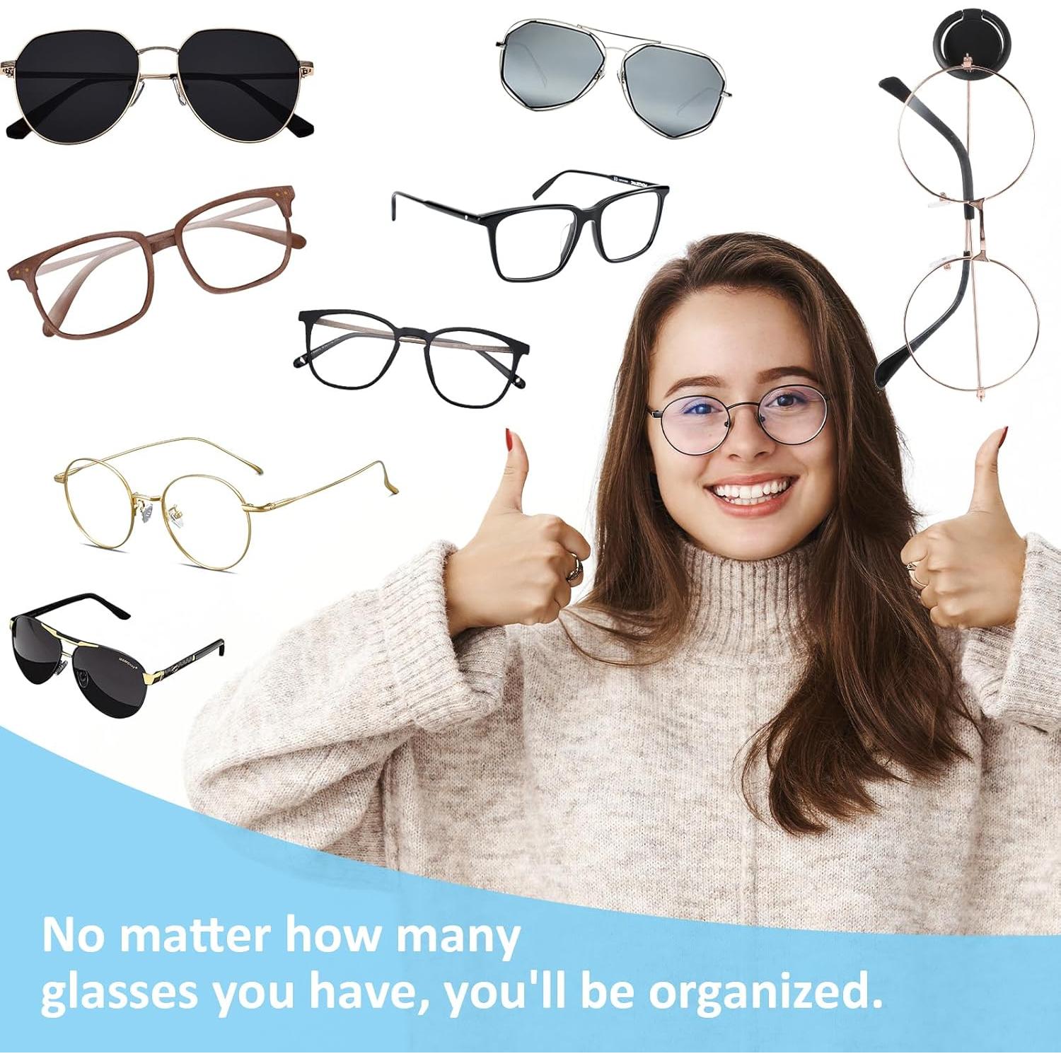 Organizador de Gafas de Sol Mabor 6 Piezas Montaje Pared Negro