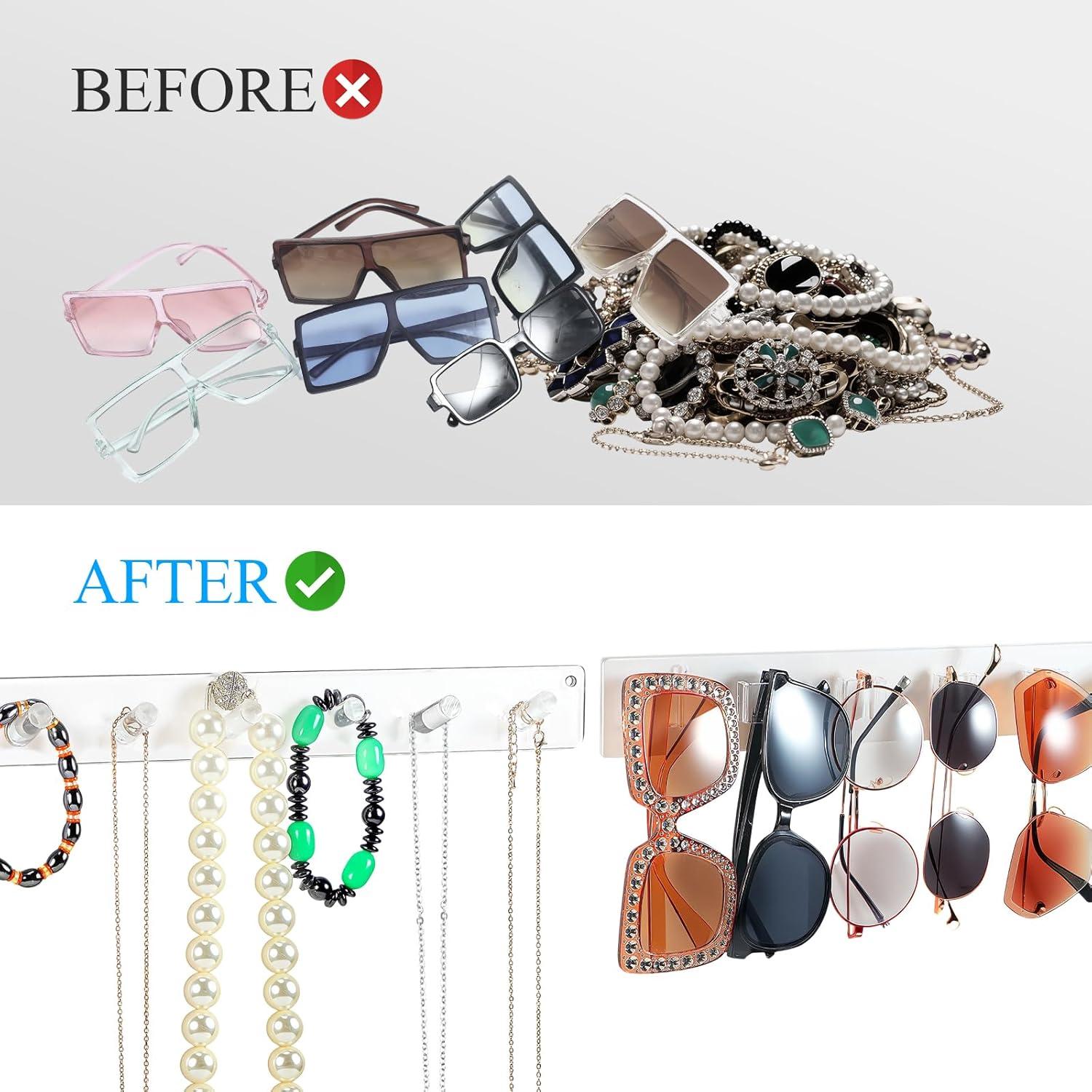 Organizador de Acrílico Montado en Pared Chunful - 8 Piezas