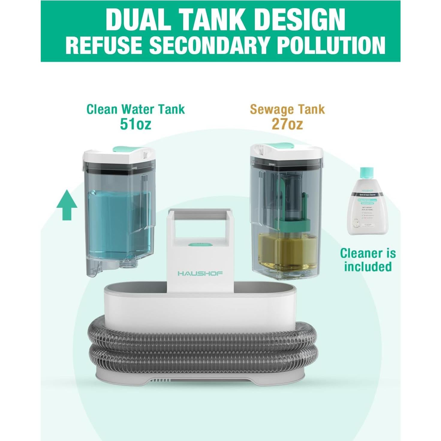 Limpiador de Manchas Portátil HAUSHOF HH23110AE 12Kpa 1.5L