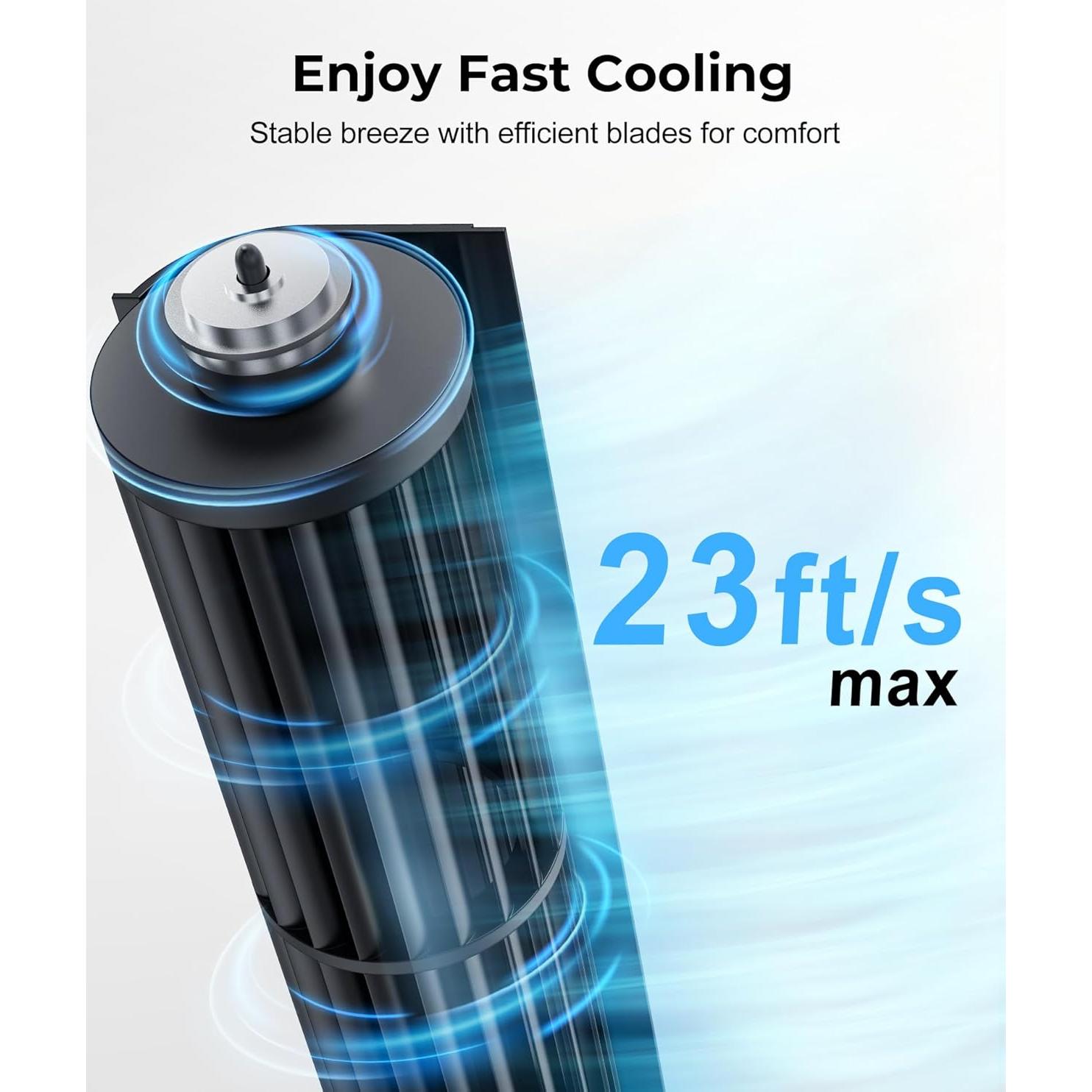 Ventilador de Torre PNTCK FTS006 33 cm Oscilante 70° 1.2 kg