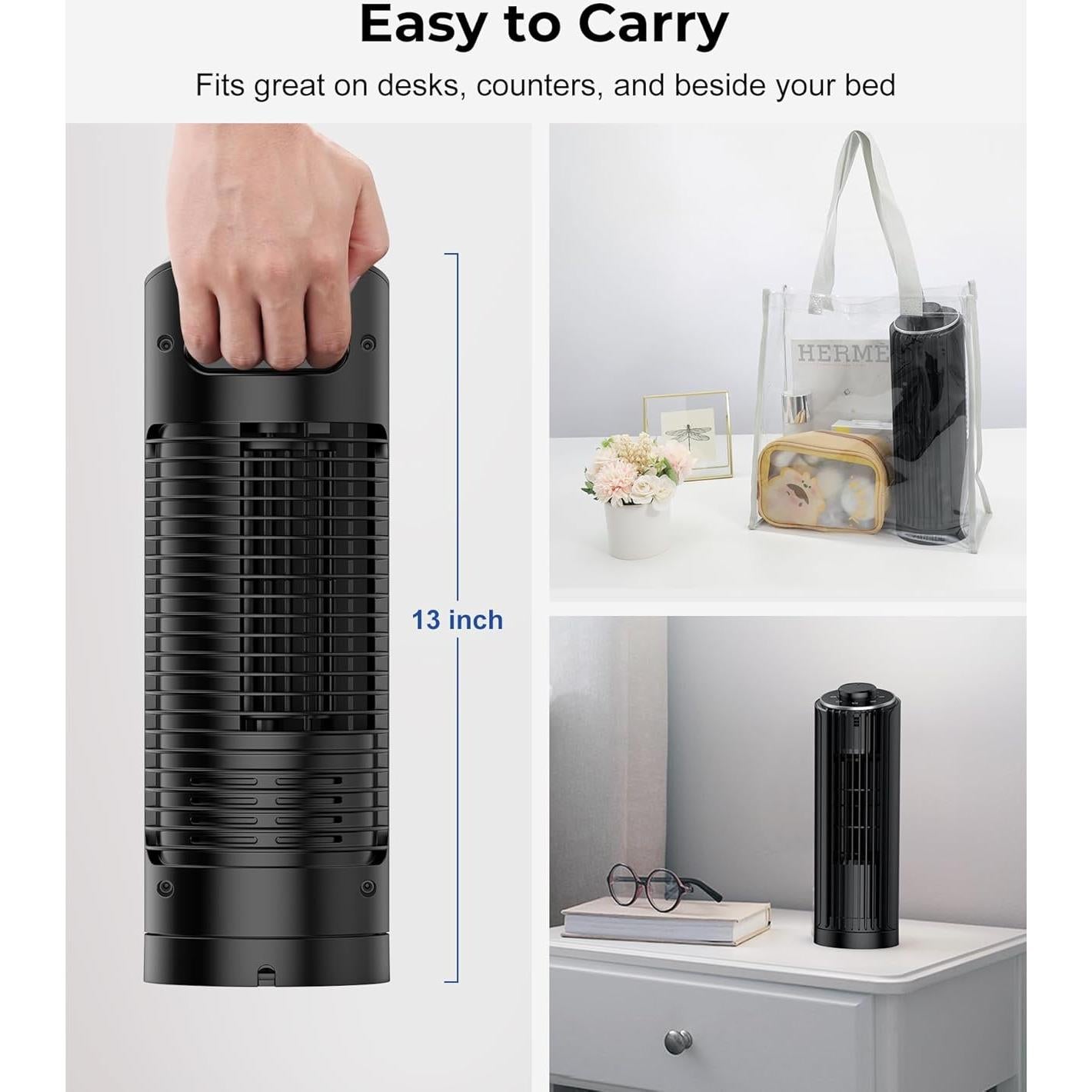 Ventilador de Torre PNTCK FTS006 33 cm Oscilante 70° 1.2 kg