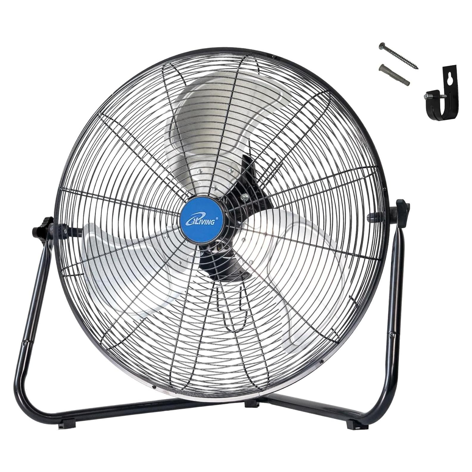 Ventilador de Piso iLIVING 20" Alta Velocidad 160W 5500 CFM