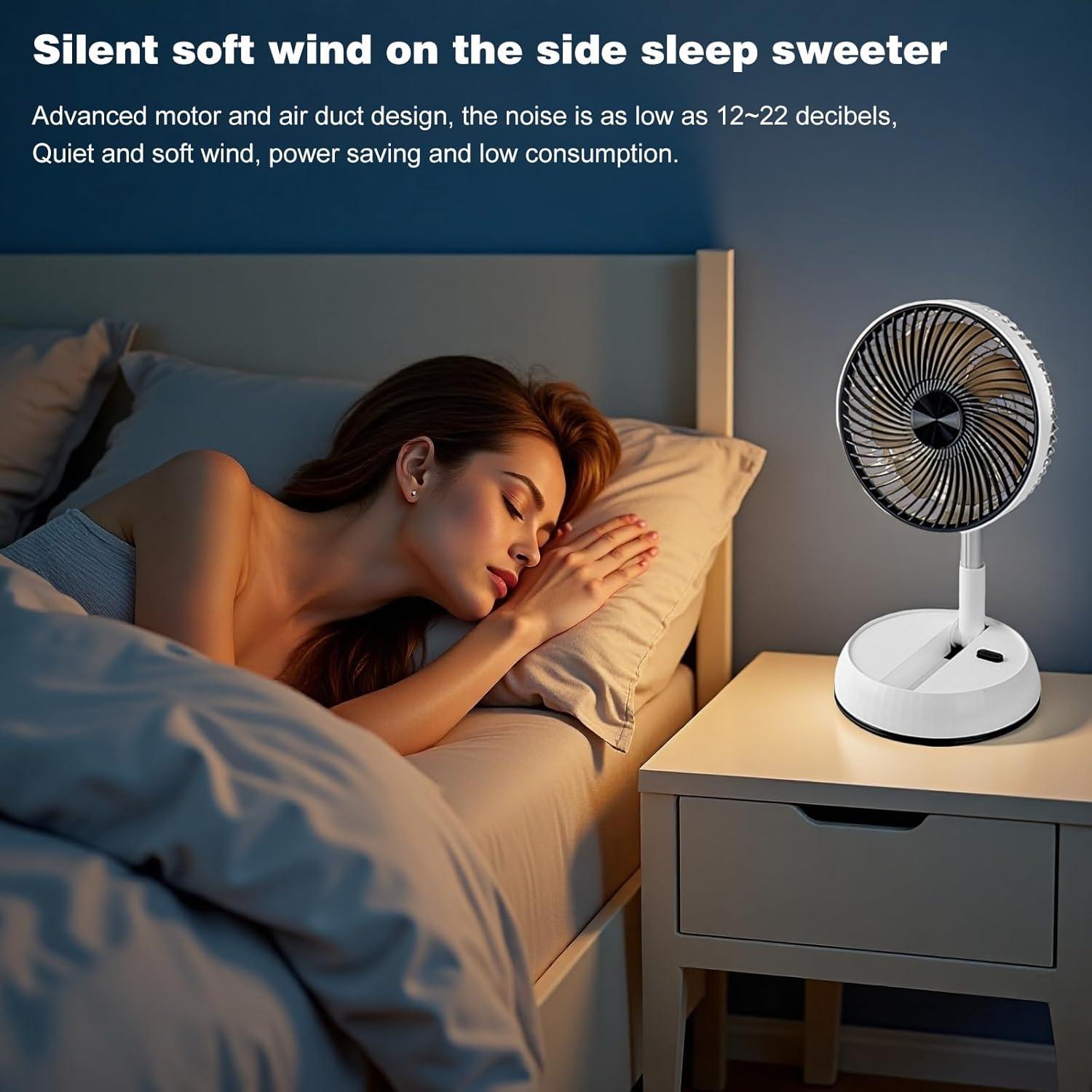 Ventilador Oscilante Plegable Greheywos 8" Batería 7200mAh