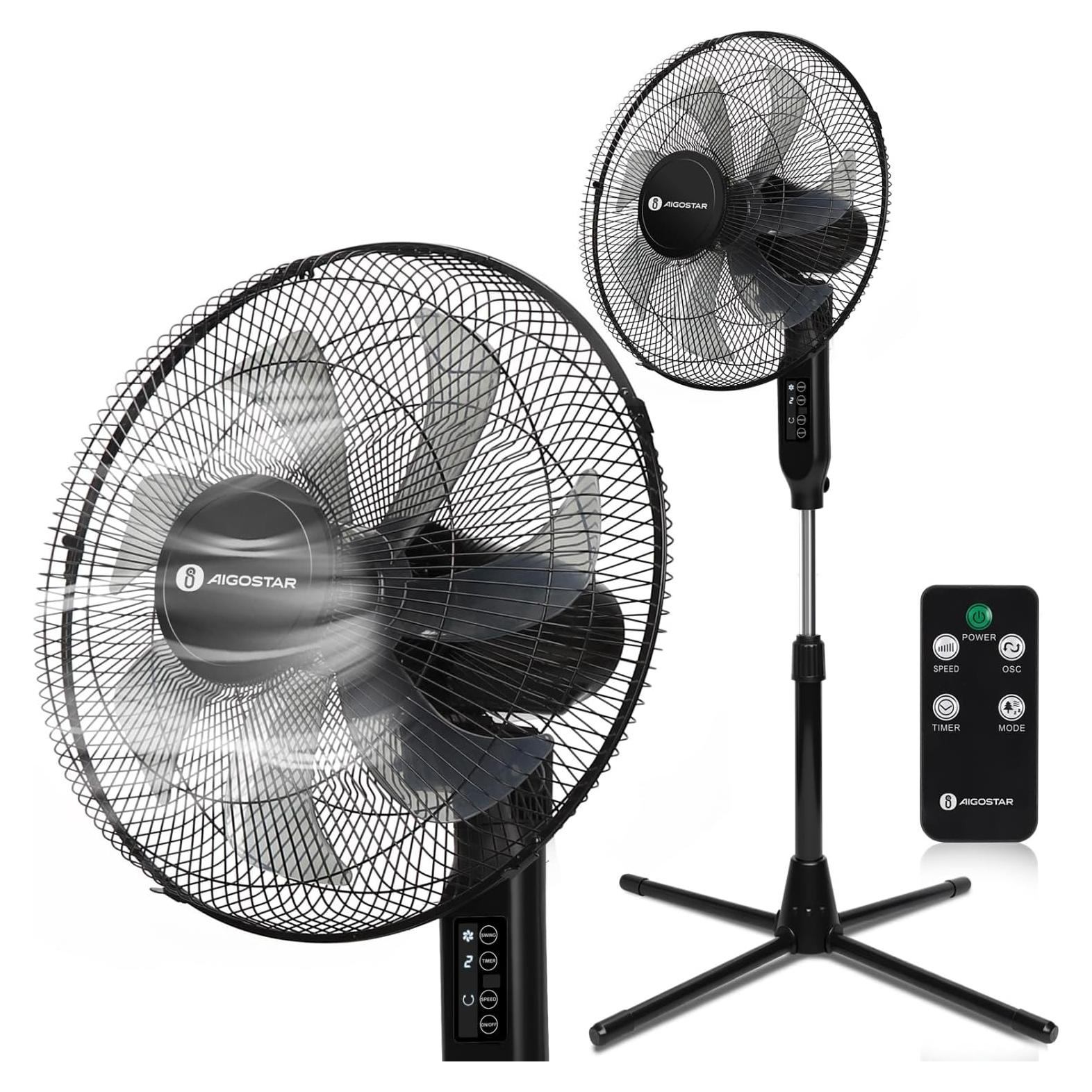Ventilador de Pedestal Aigostar 40.64 cm Oscilante con Control Remoto