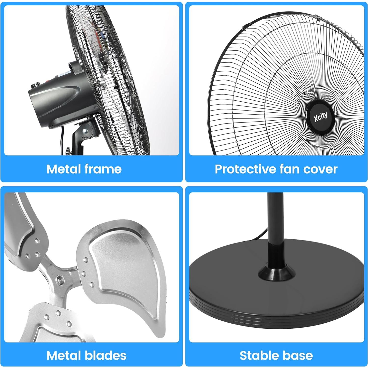 Ventilador de pedestal oscilante Xcity 18" 3 velocidades 3100 CFM