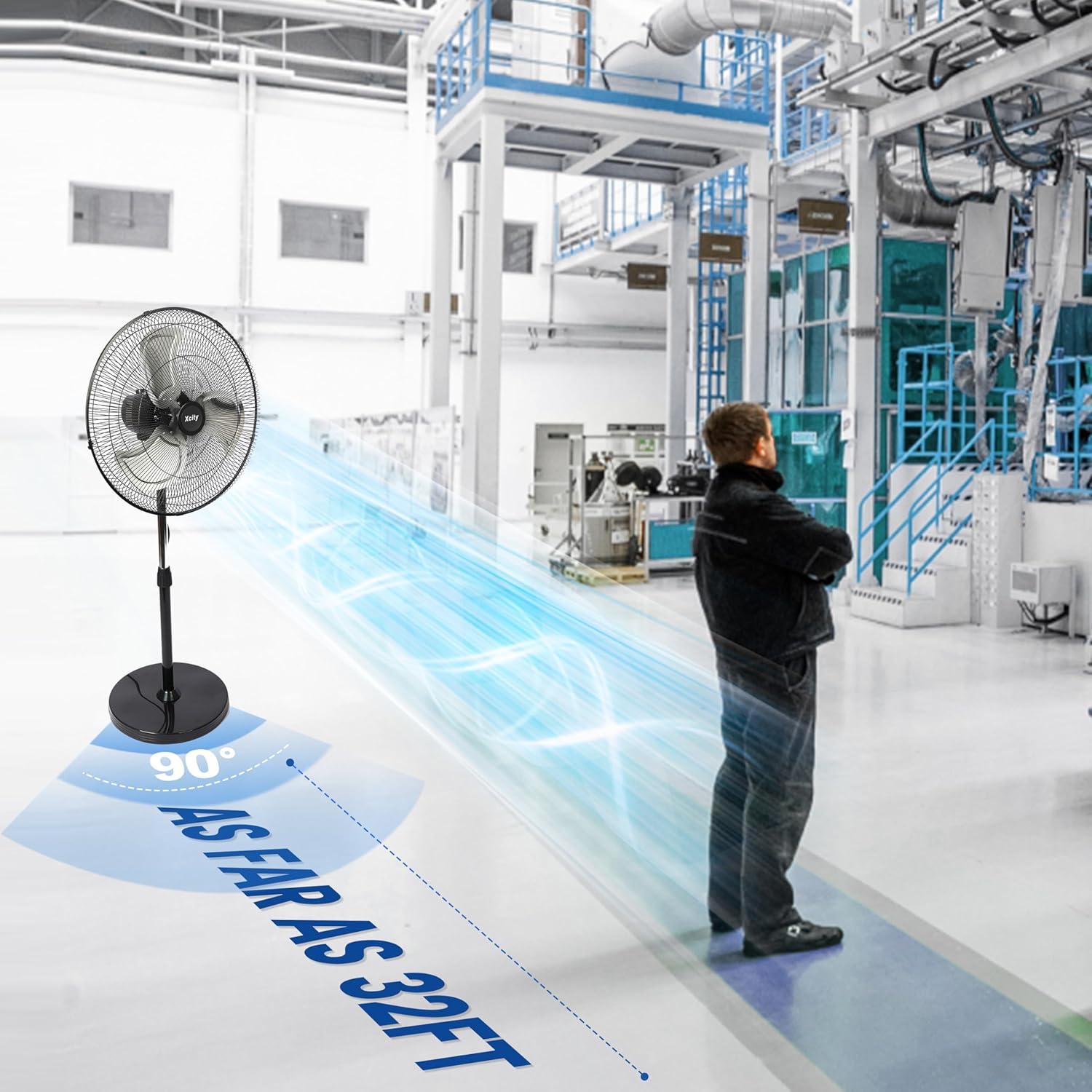 Ventilador de pedestal oscilante Xcity 18" 3 velocidades 3100 CFM