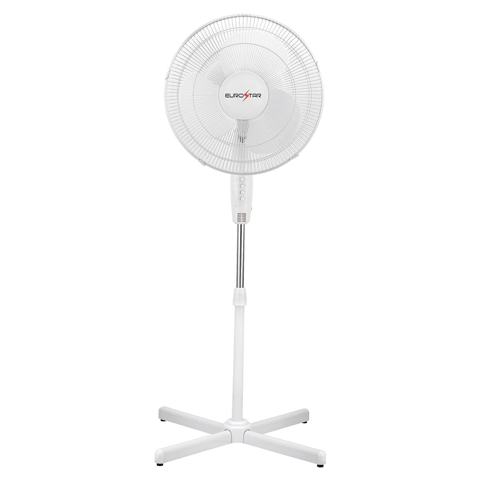 Ventilador de Pie EUROSTAR FSF16W 16" Oscilante Blanco