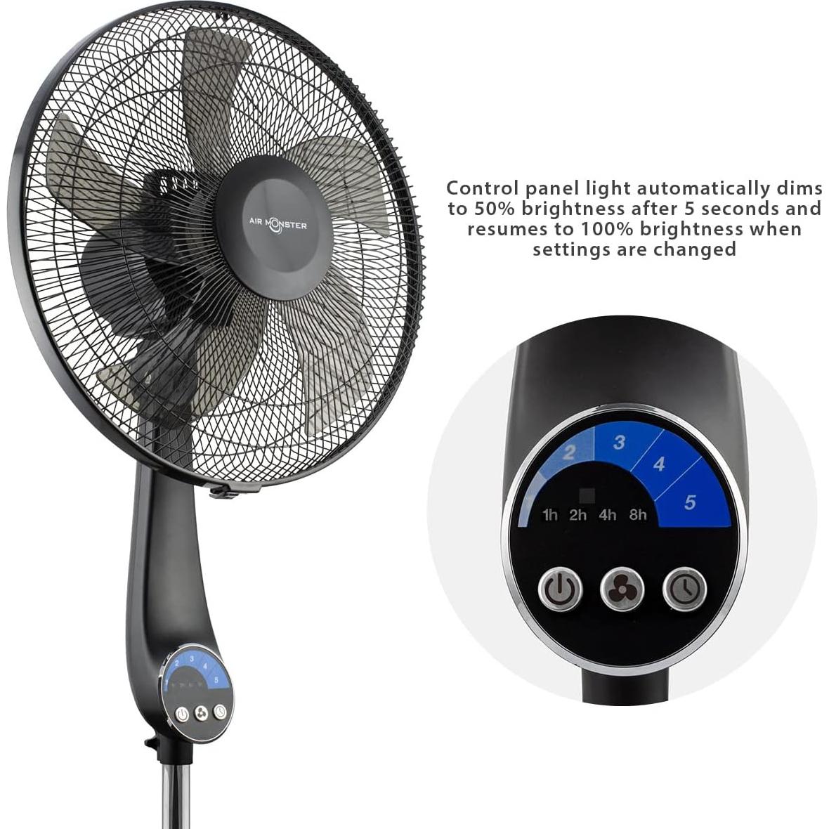 Ventilador de Pedestal Oscilante Air Monster 40.64 cm 5 Velocidades