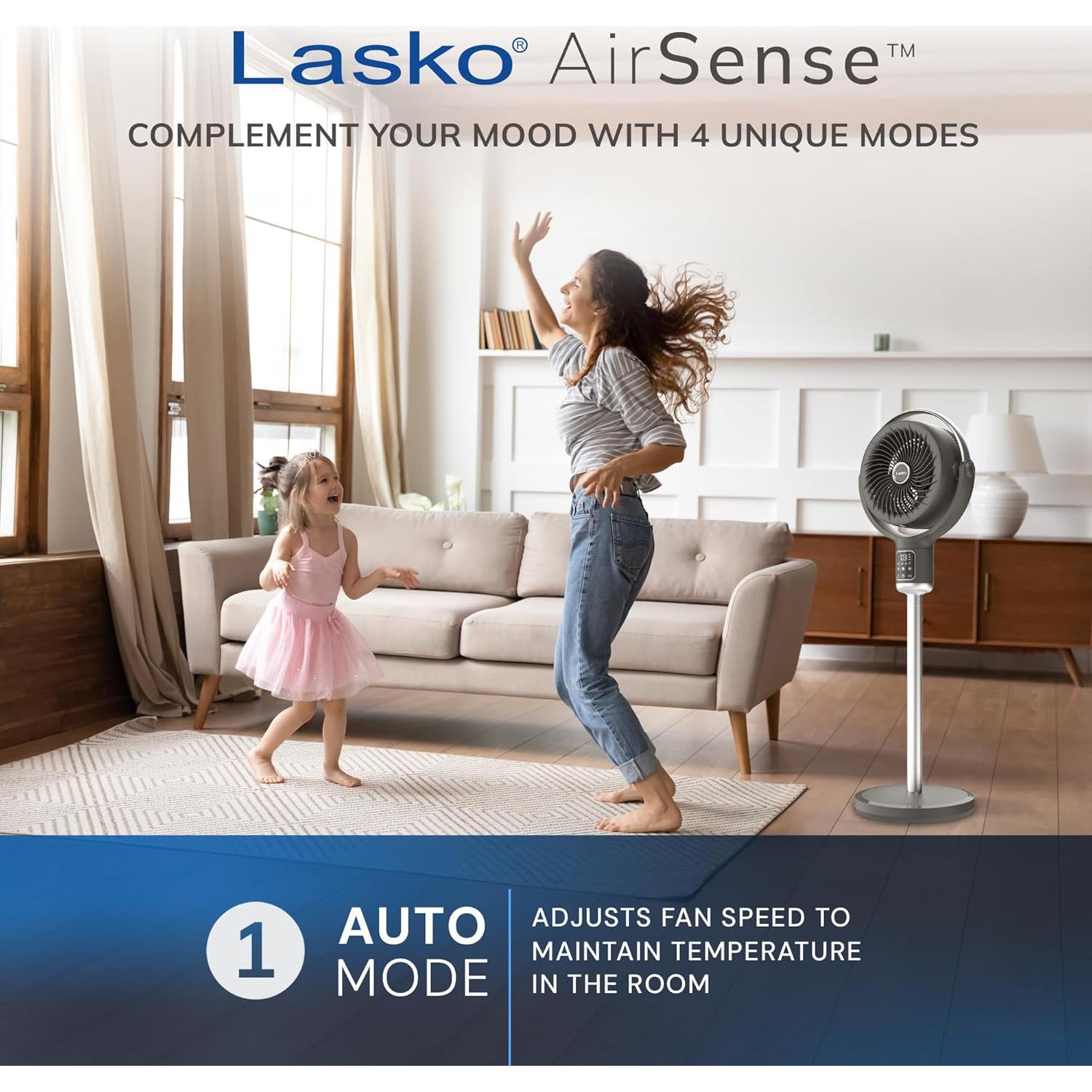 Ventilador de pedestal Lasko Whirlwind 24 velocidades 25dBA