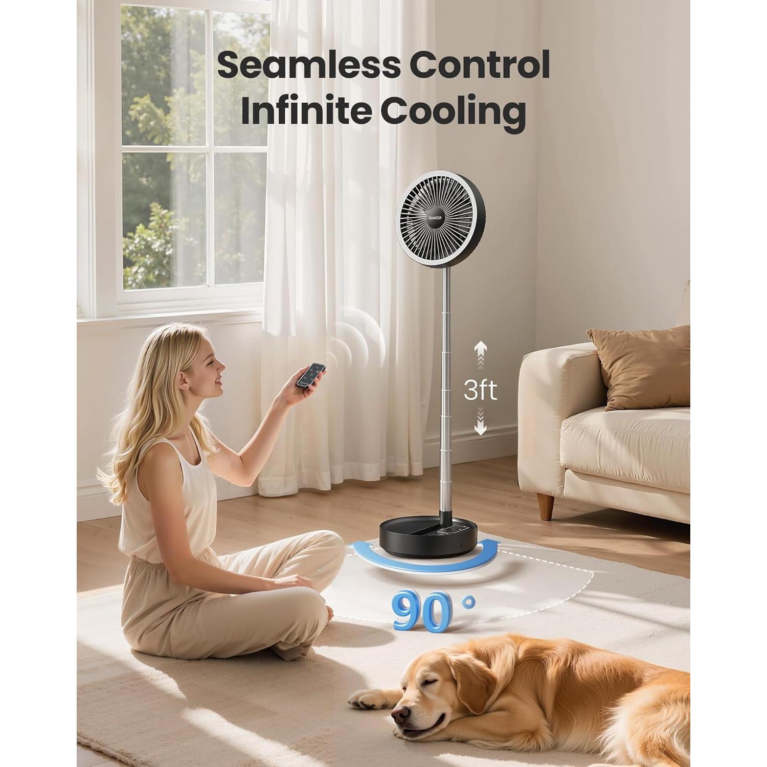 Ventilador de pedestal Gaiatop FF-02 4 en 1 recargable 16000mAh