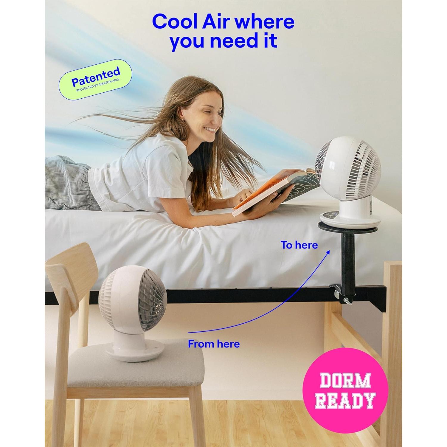 Soporte de Ventilador Ajustable FanShelfie Negro para Cama