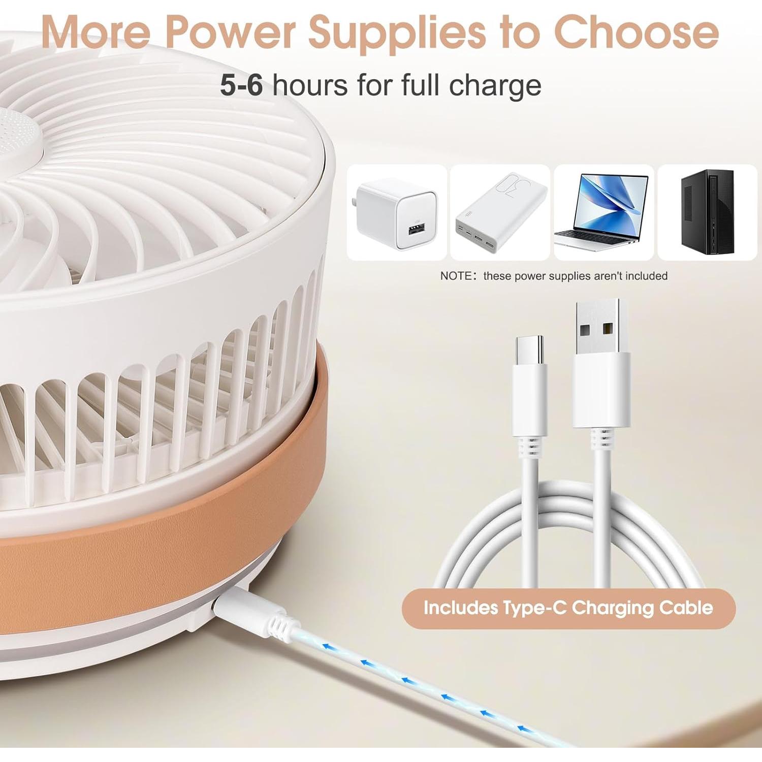 Ventilador de Pie Portátil Nloyxio 10800mAh con Control Remoto