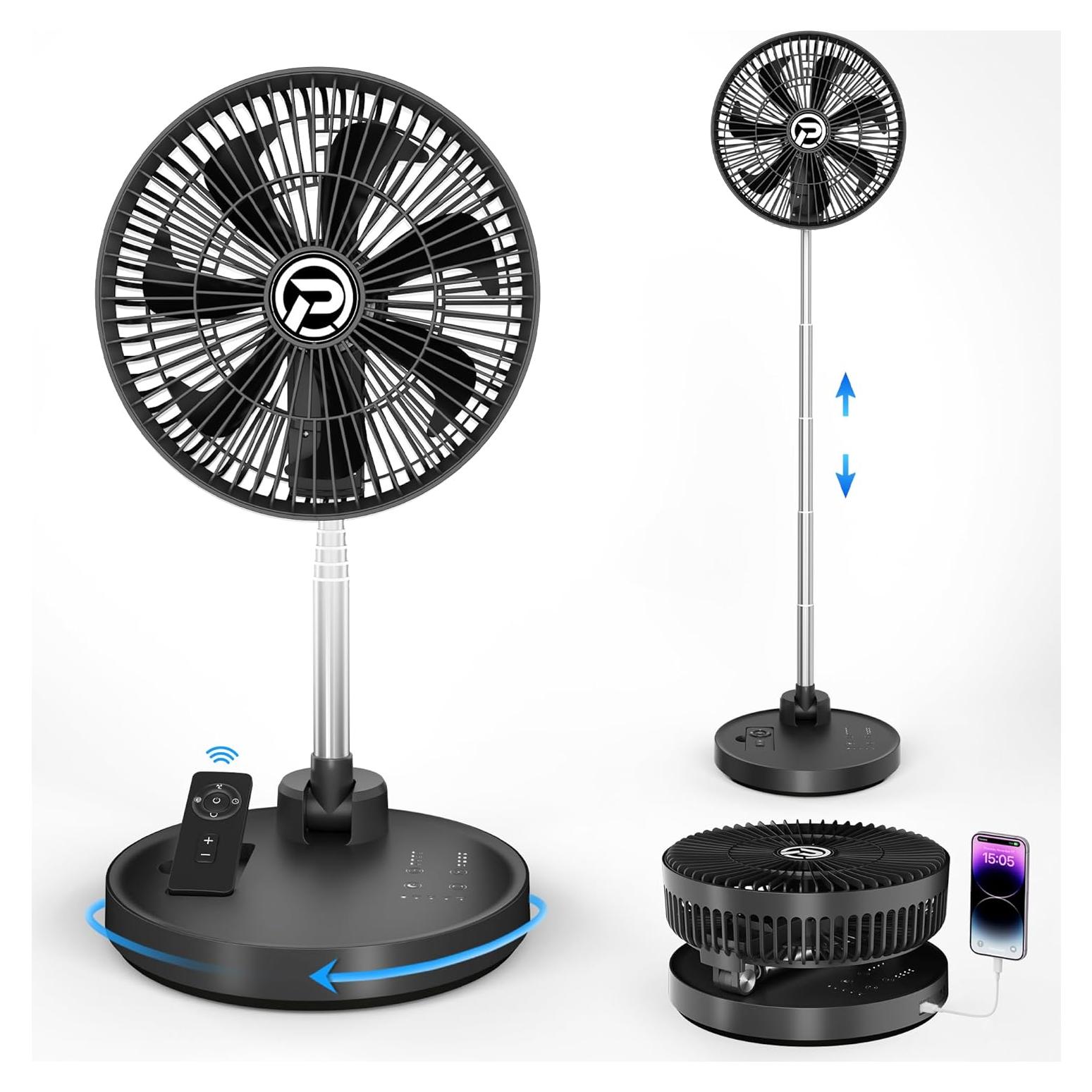 Ventilador Portátil PANERGY F013 10" Recargable Oscilante