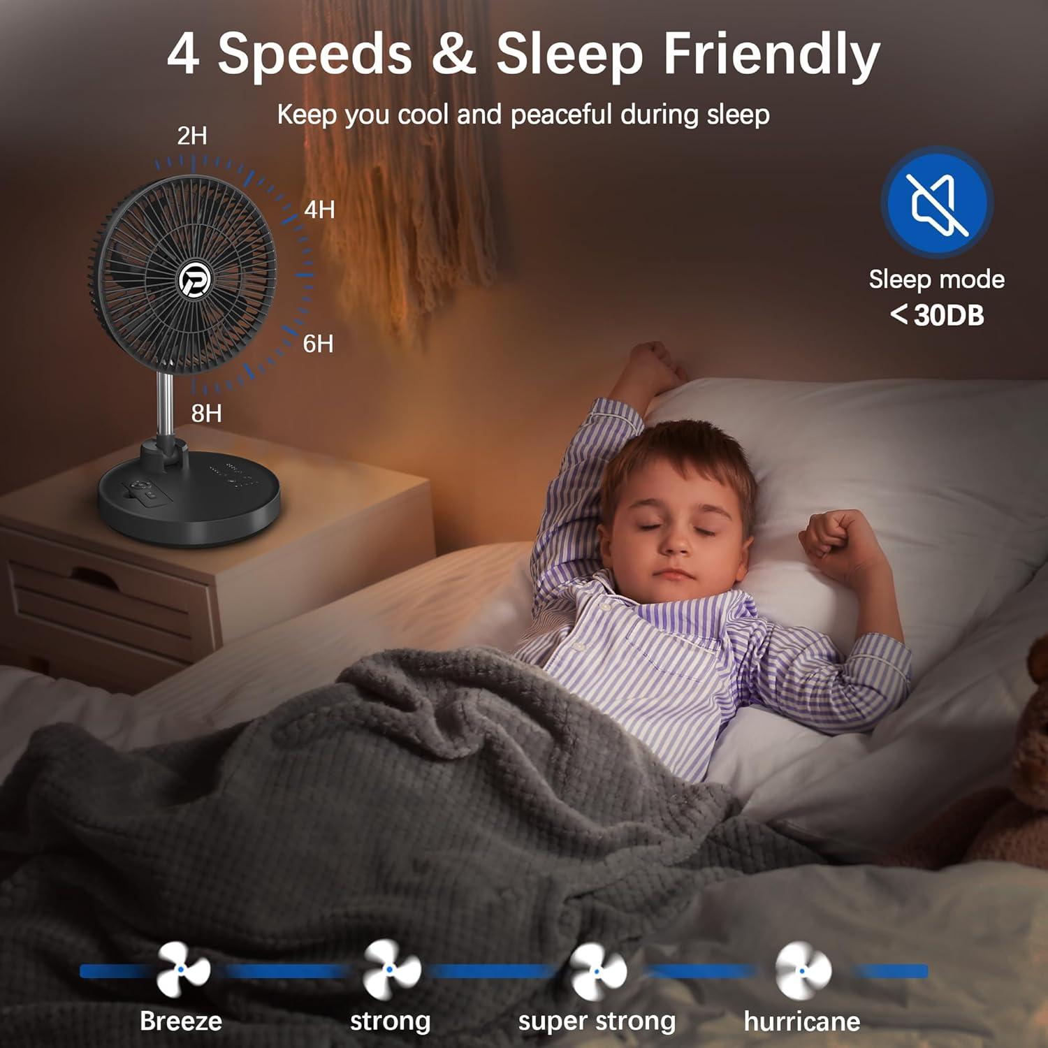 Ventilador Portátil PANERGY F013 10" Recargable Oscilante