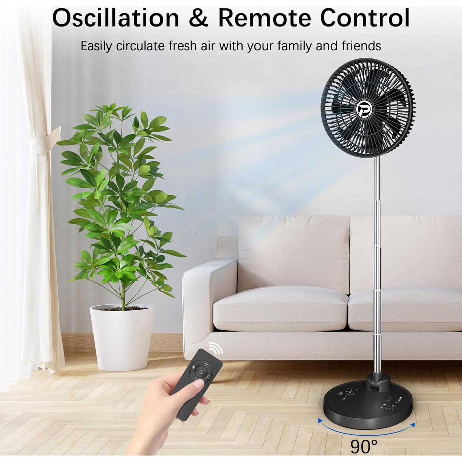 Ventilador Portátil PANERGY F013 10" Recargable Oscilante