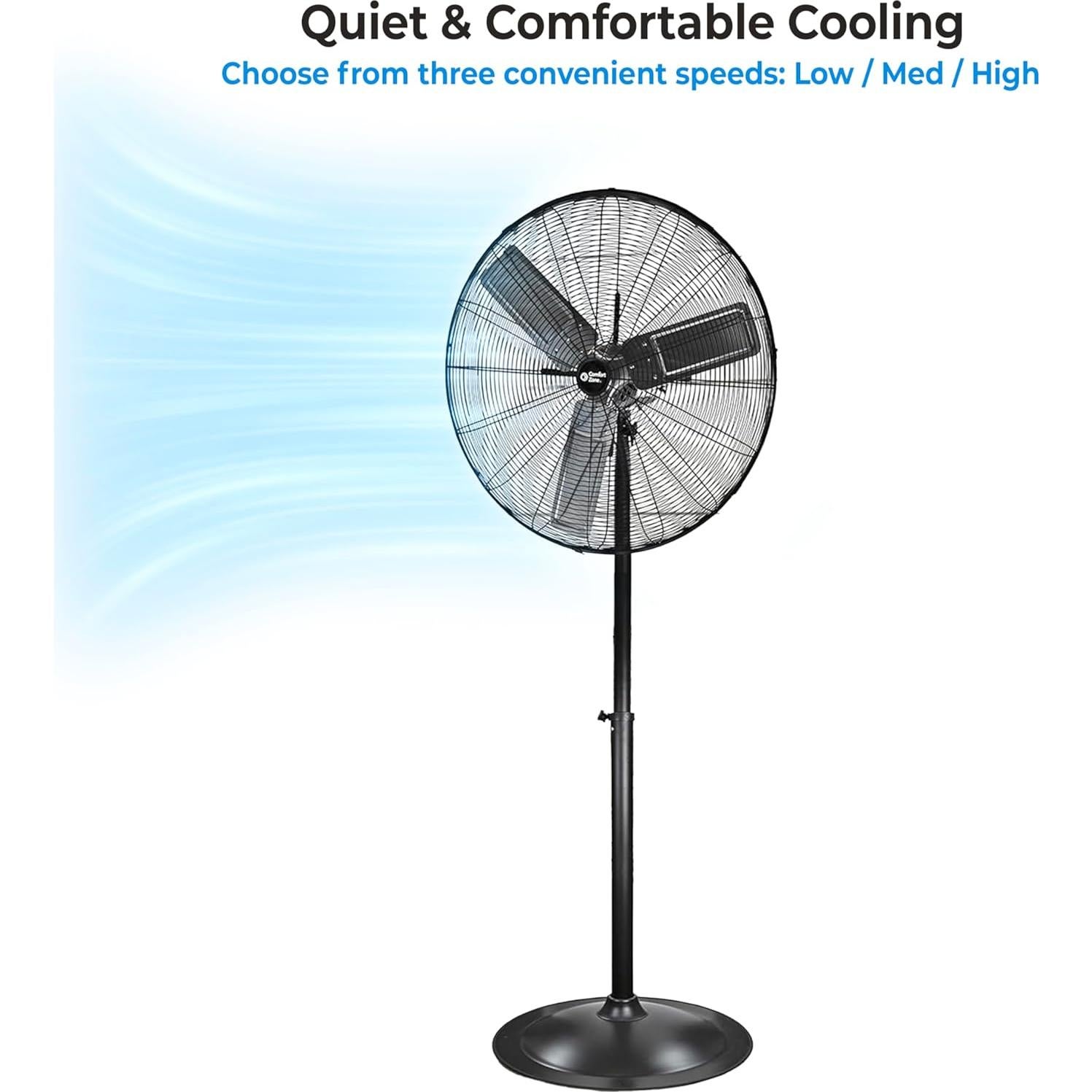 Ventilador de Pedestal Industrial Comfort Zone 76 cm 3 Velocidades