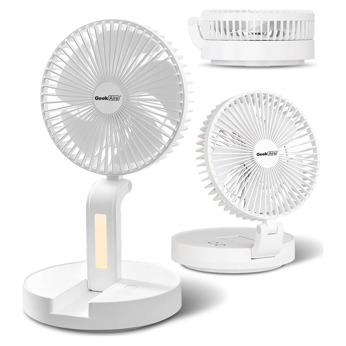 Ventilador Personal Geek Aire F100 Portátil Recargable LED