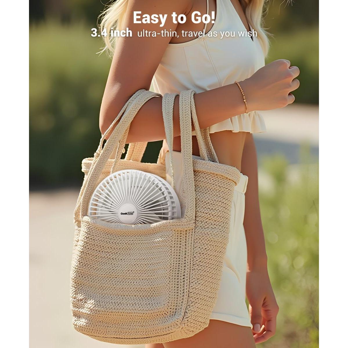 Ventilador Personal Geek Aire F100 Portátil Recargable LED