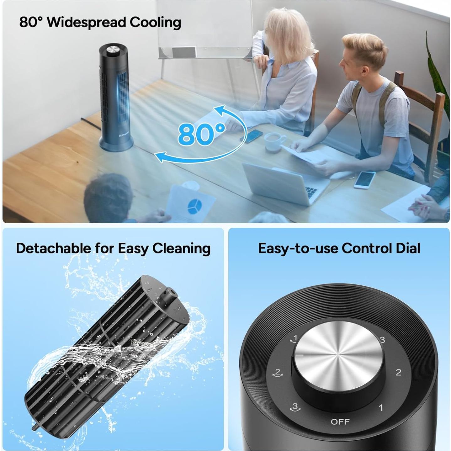 Ventilador de Torre DR.PREPARE CF11, 40.64 cm, Silencioso 28 dB