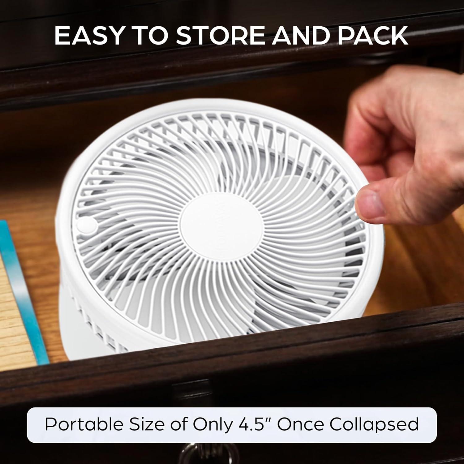 Ventilador Plegable MyFoldaway Bell+Howell 3 Velocidades 10-102 cm