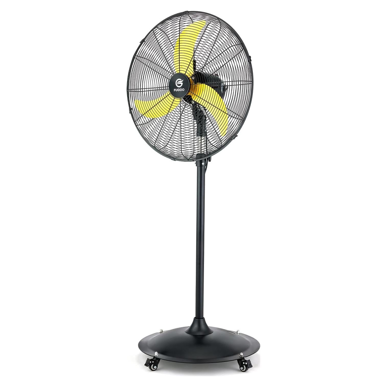 Ventilador de Pedestal Oscilante FUGOO 24" Impermeable 4 Velocidades