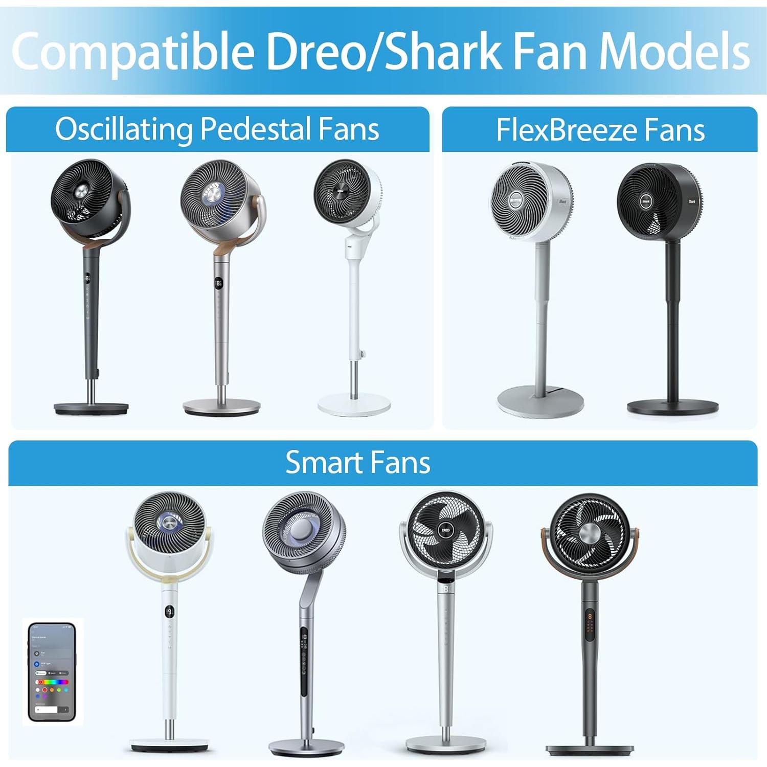Cubierta de Ventilador Dreo/Shark 38 cm Antipolvo Negra
