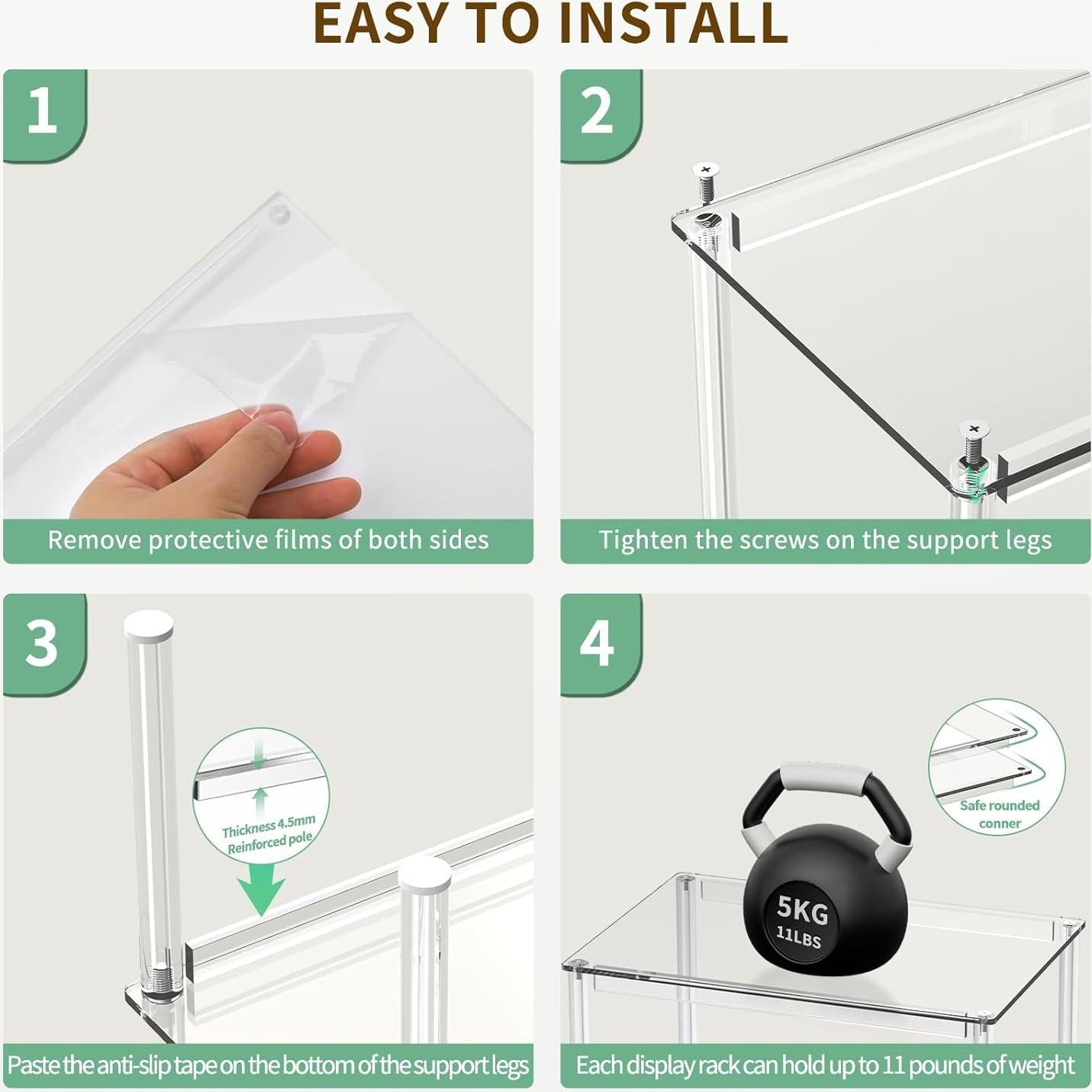 Organizador de Gabinete Acrílico NESTRAXO 4 Piezas Apilable