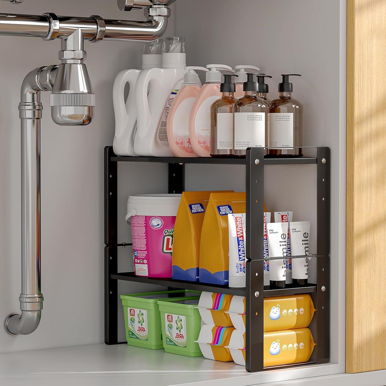 Estantes Organizadores de Gabinete de Cocina Astrorhine 2 Paquete Expandibles