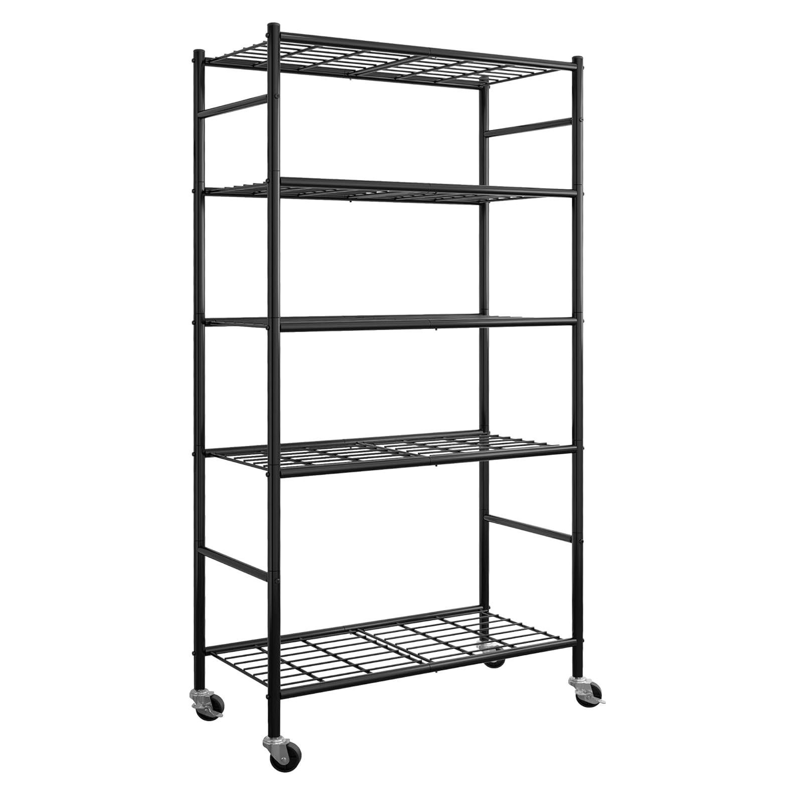 Estantería de Almacenamiento Sakugi 5 Niveles Metal Negra 84.1x32cm