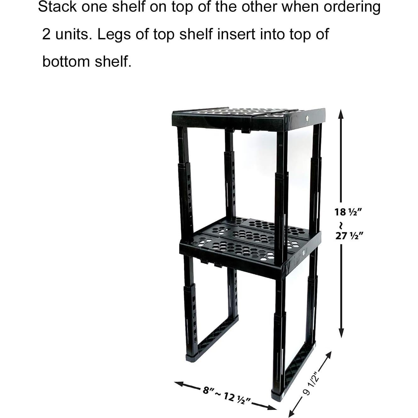 Estante Organizador Ajustable ABLinox para Taquilla Negro