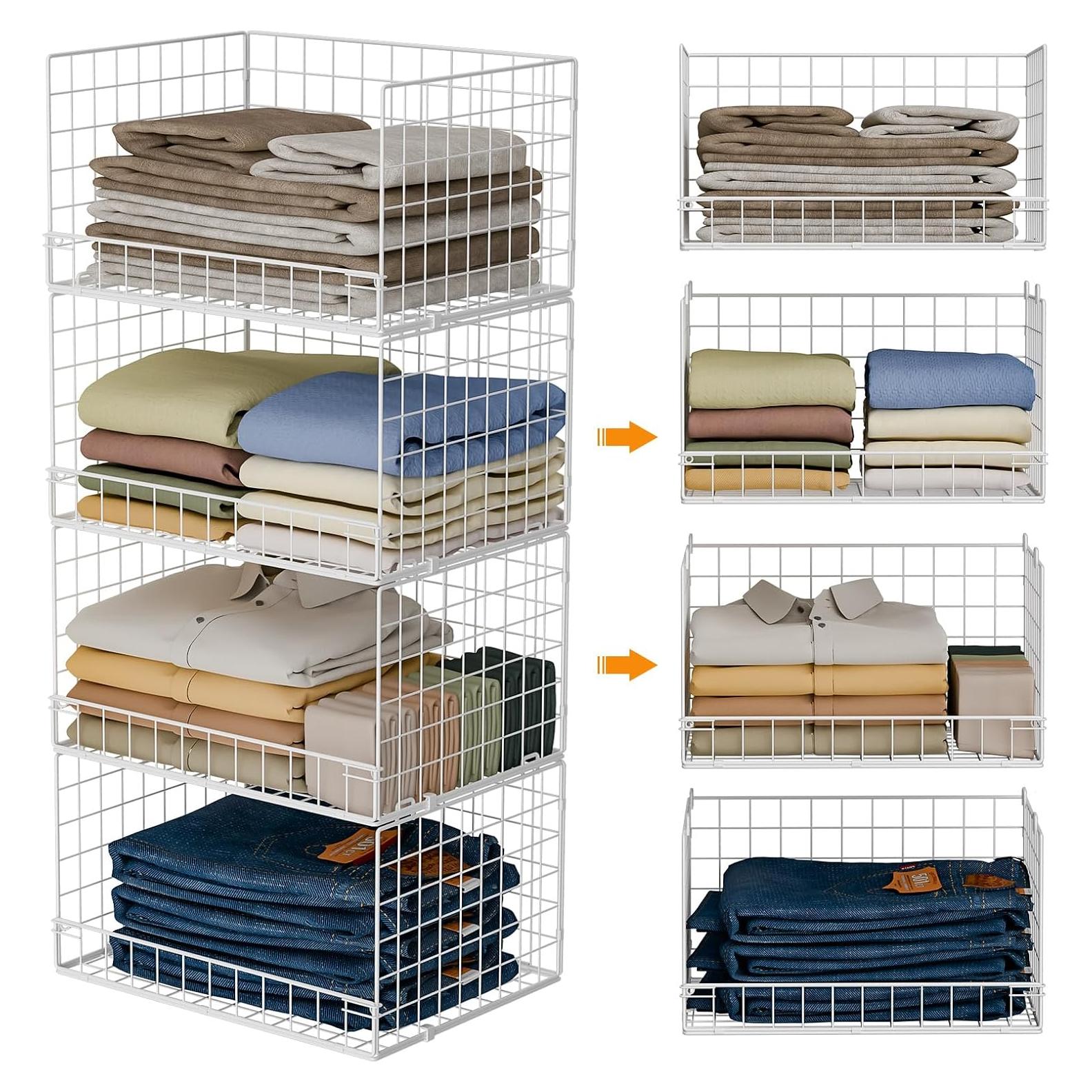 Organizador de Closet Yociyoga 4 Niveles Blanco Ahorra Espacio