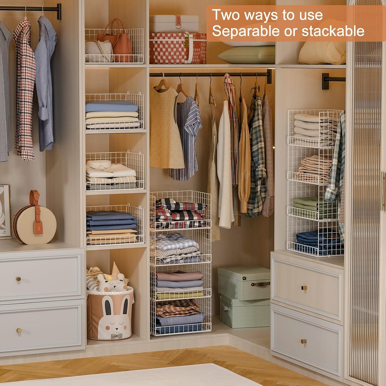 Organizador de Closet Yociyoga 4 Niveles Blanco Ahorra Espacio