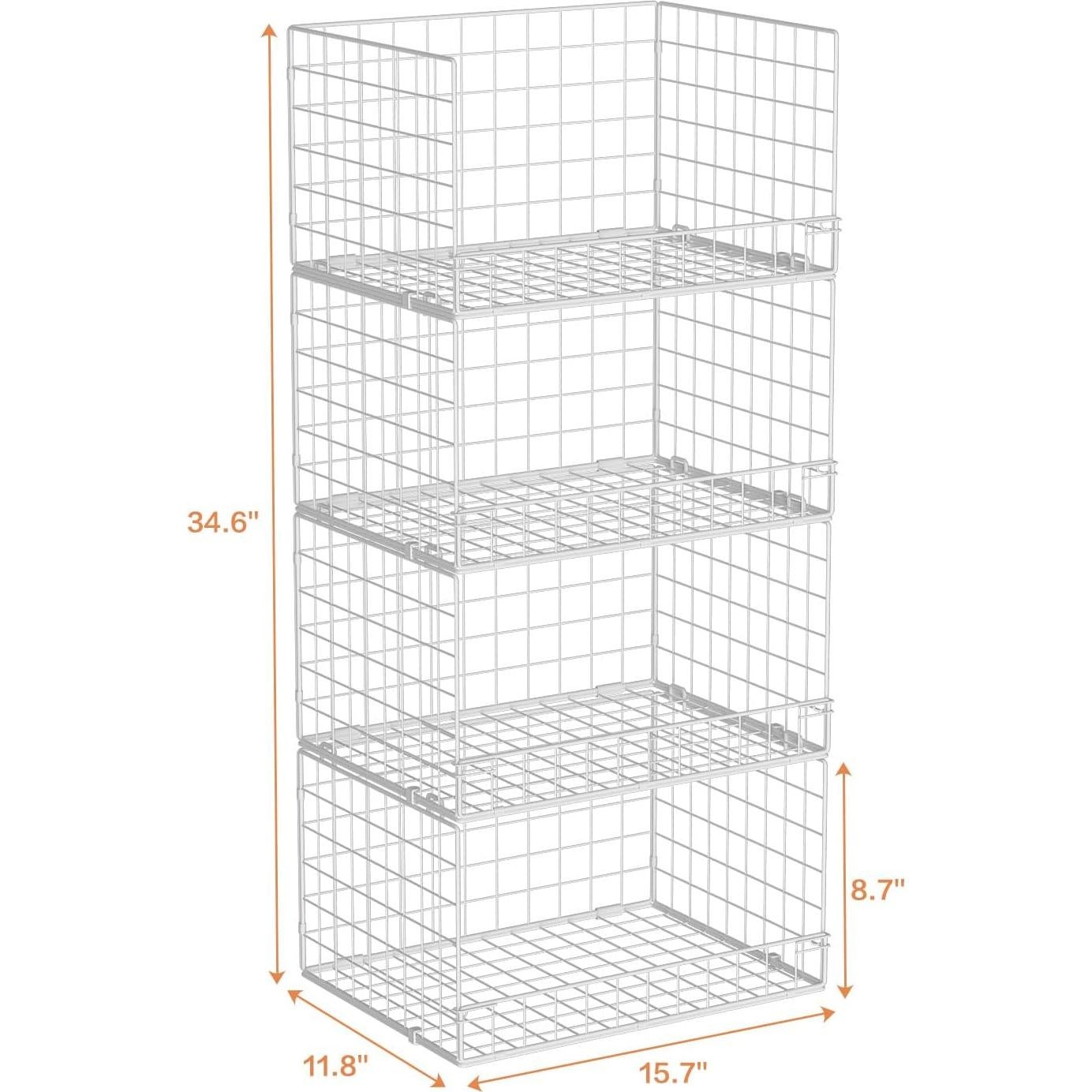 Organizador de Closet Yociyoga 4 Niveles Blanco Ahorra Espacio